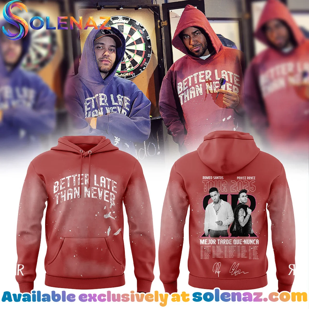 Romeo Santos x Prince Royce Mejor Tarde Que Nunca Tour T-Shirt & Hoodie - Variant 1