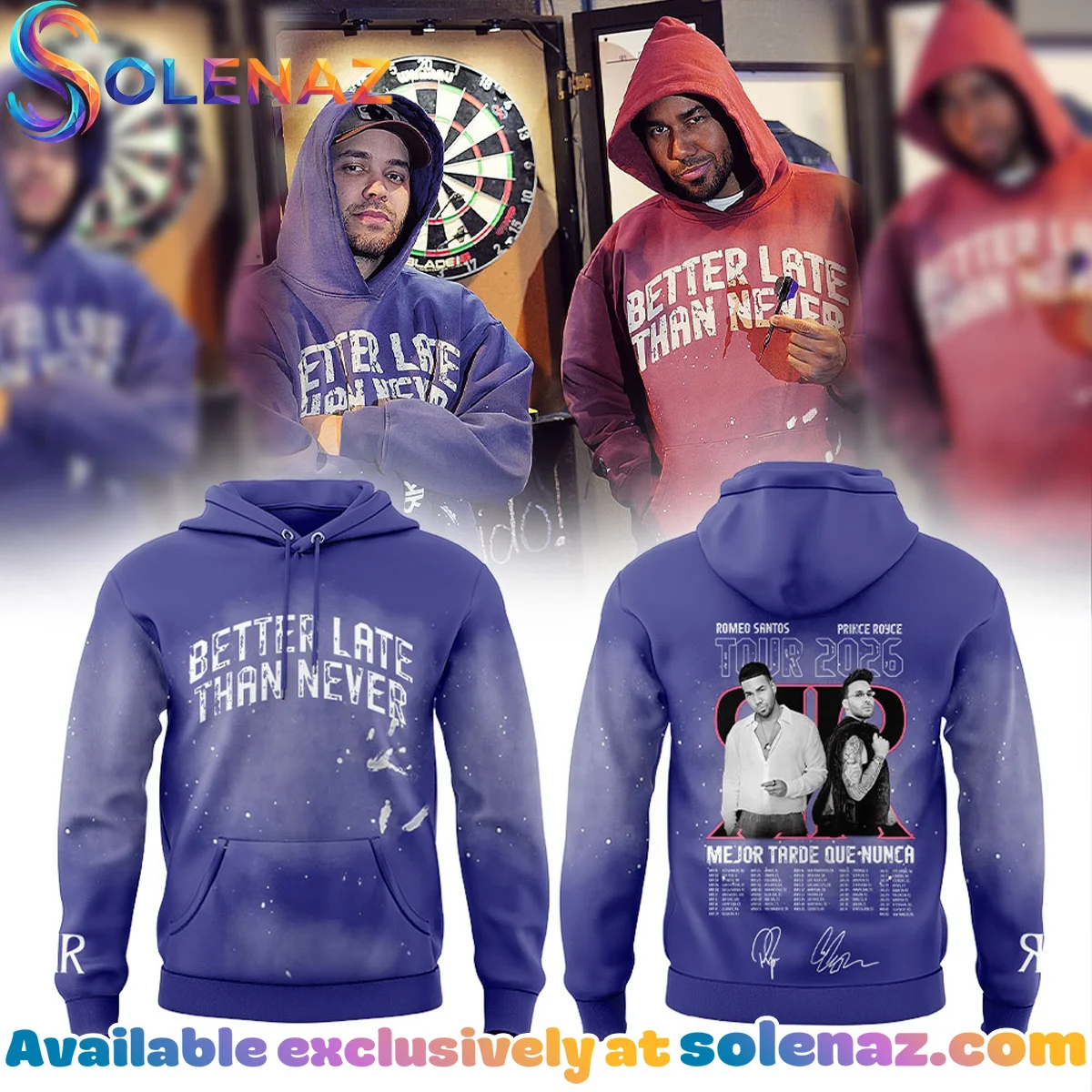 Romeo Santos x Prince Royce Mejor Tarde Que Nunca Tour Shirt & Hoodie - Series 2