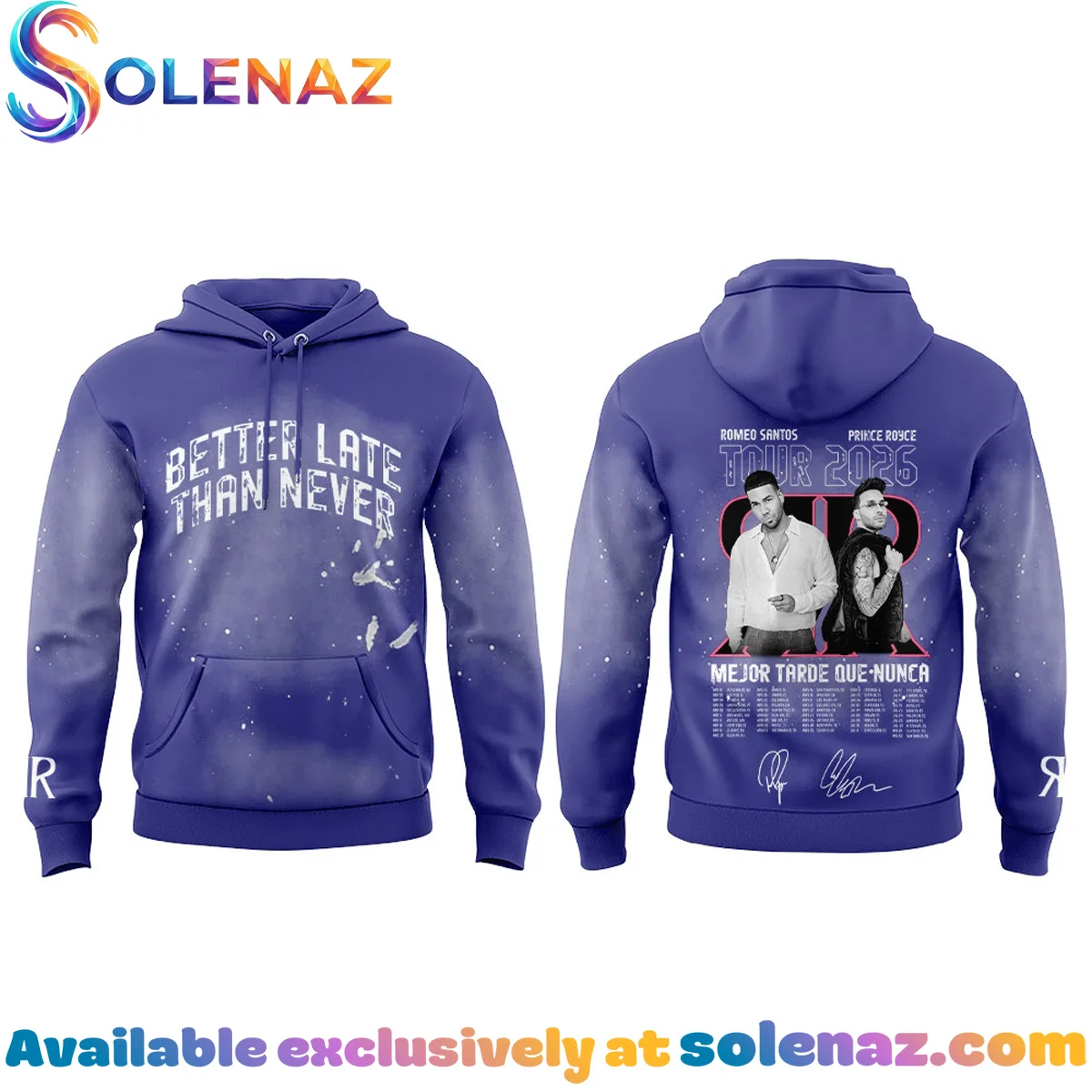 Romeo Santos x Prince Royce Mejor Tarde Que Nunca Tour Shirt & Hoodie - Series 2 Romeo Santos x Prince Royce Mejor Tarde Que Nunca Tour Shirt & Hoodie - Series 2