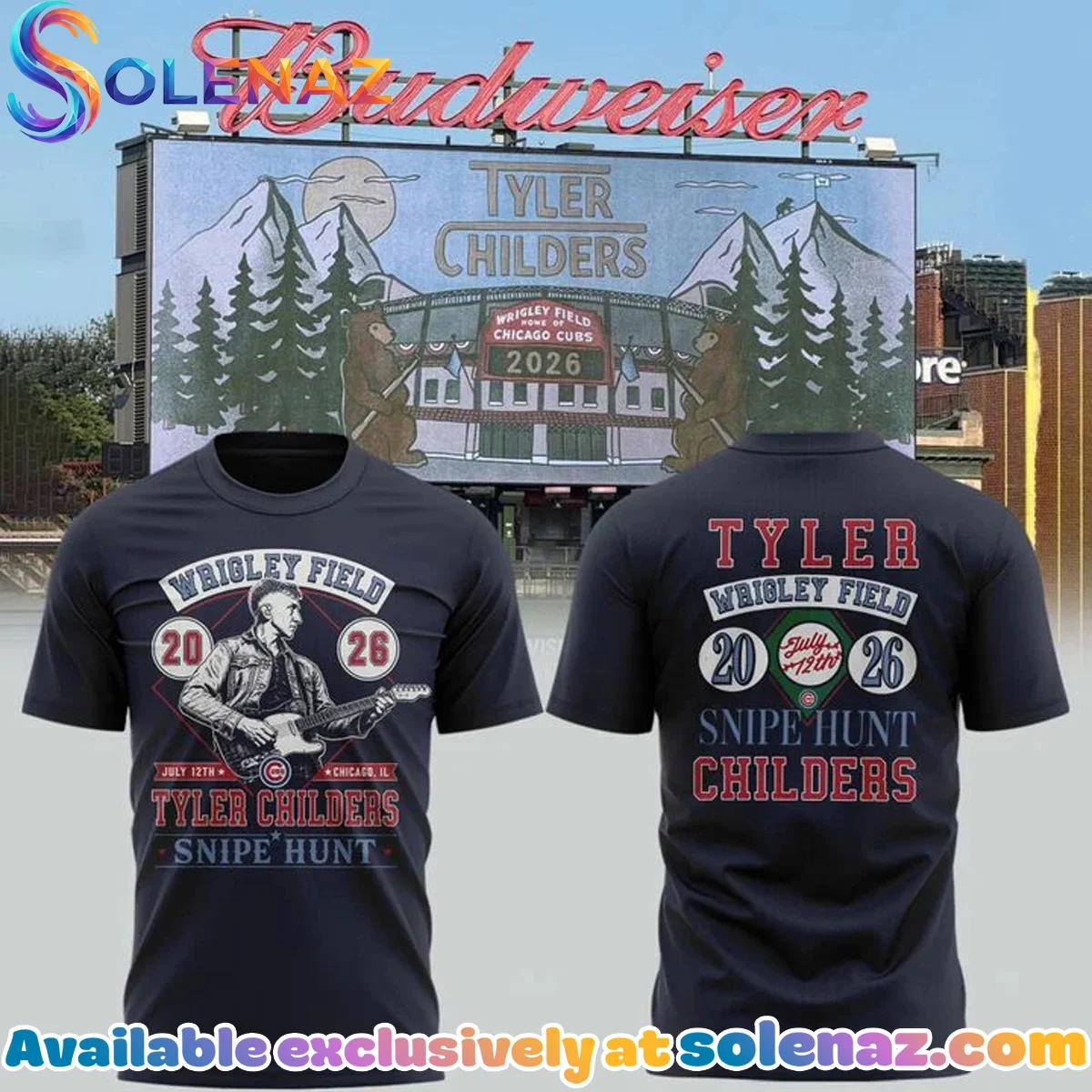 Tyler Childers at Wrigley Field T-Shirt & Hoodie (Release 5)
