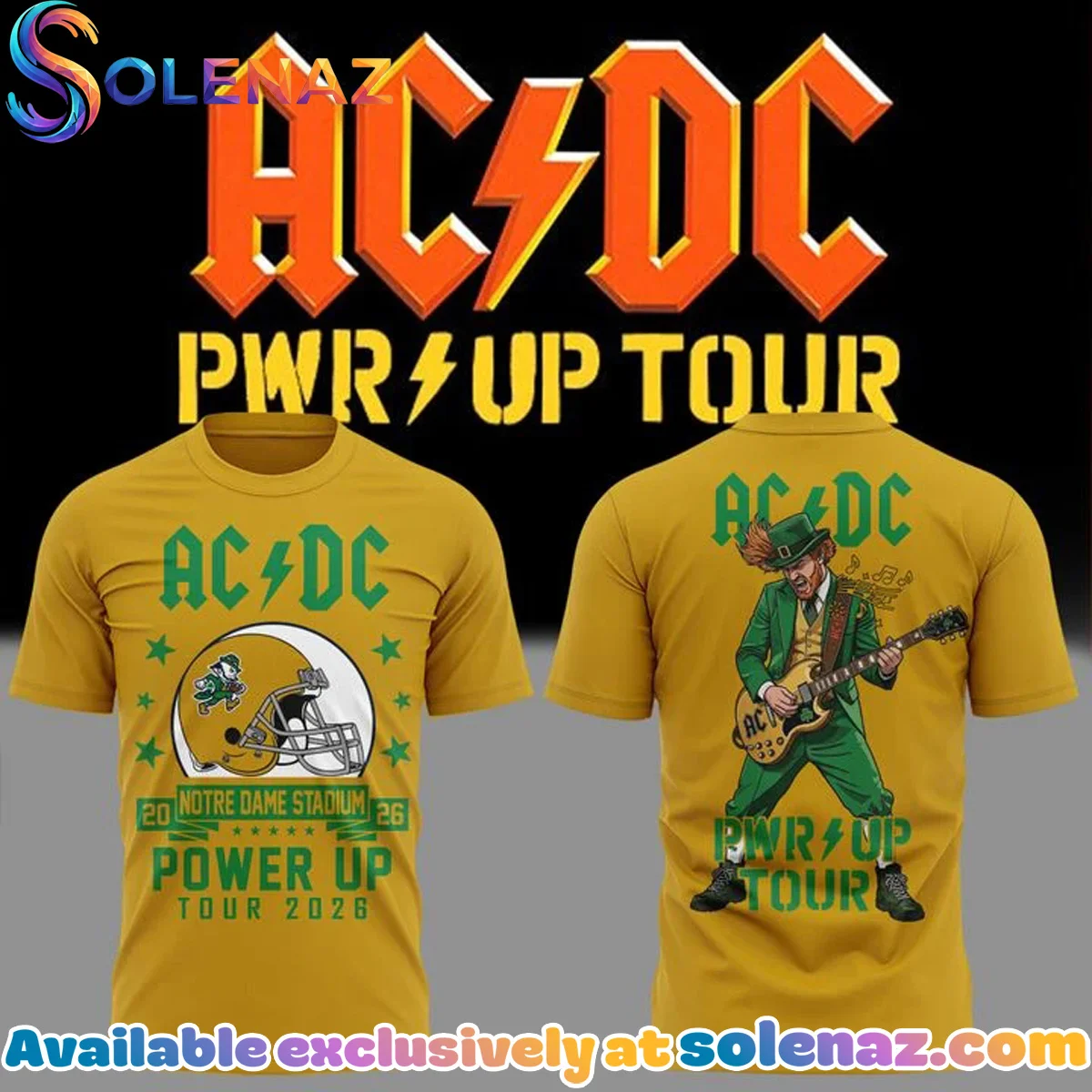 ACDC x Notre Dame Football Power Up Tour T-Shirt & Hoodie - Variant 15