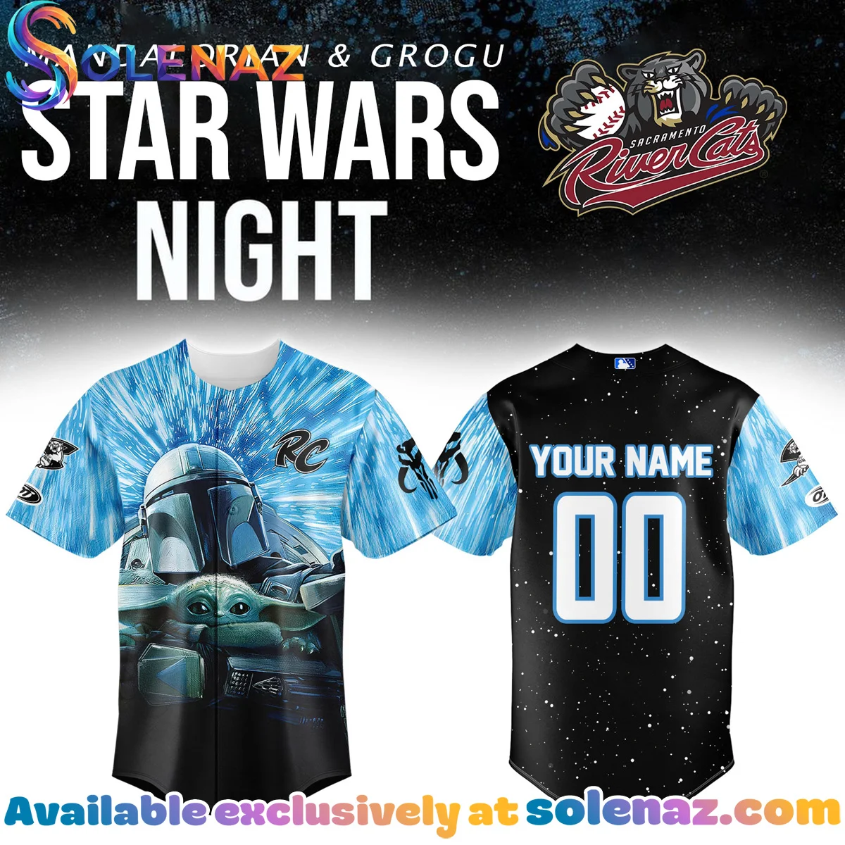 River Cats x Mandalorian x Star Wars Jersey River Cats x Mandalorian x Star Wars Jersey