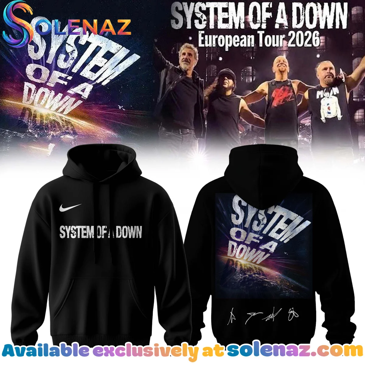System of a Down Europe UK Stadium Tour T-Shirt & Hoodie (Release 1)
