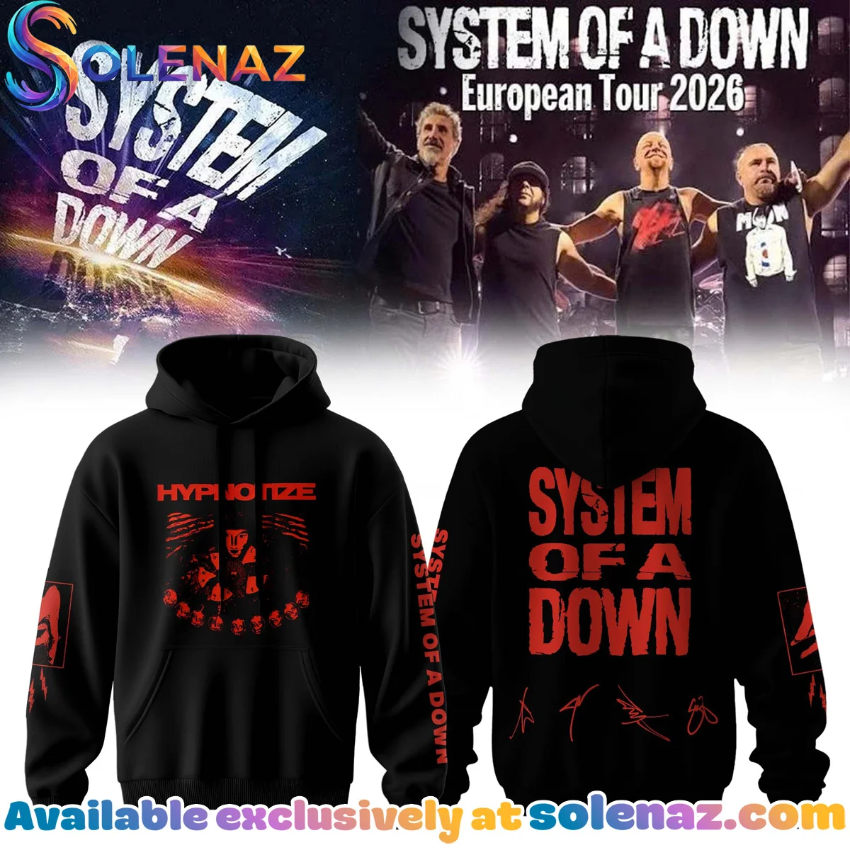 System of a Down Europe UK Stadium Tour T-Shirt & Hoodie