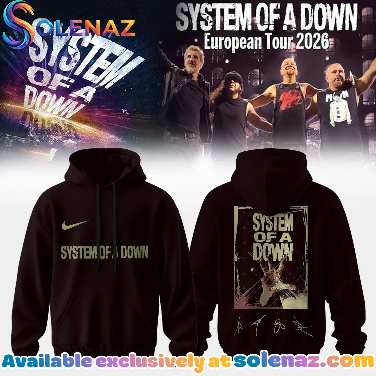 System of a Down Europe UK Stadium Tour T-Shirt & Hoodie - Part 4