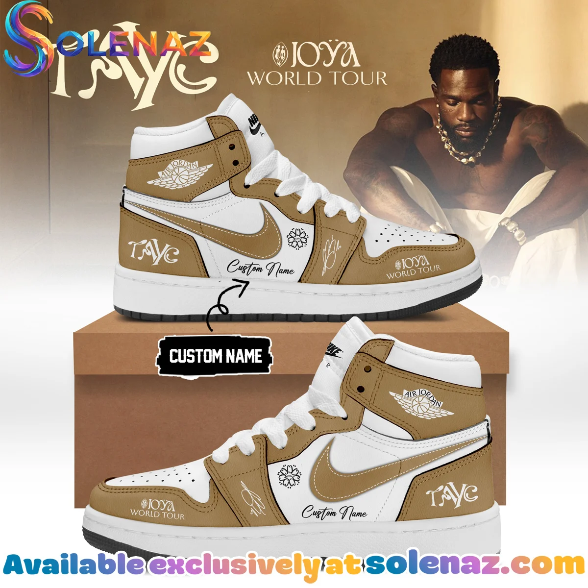 Tayc JOYA TOUR Custom Air Force 1 & Jordan 1 Shoes (Design 11)