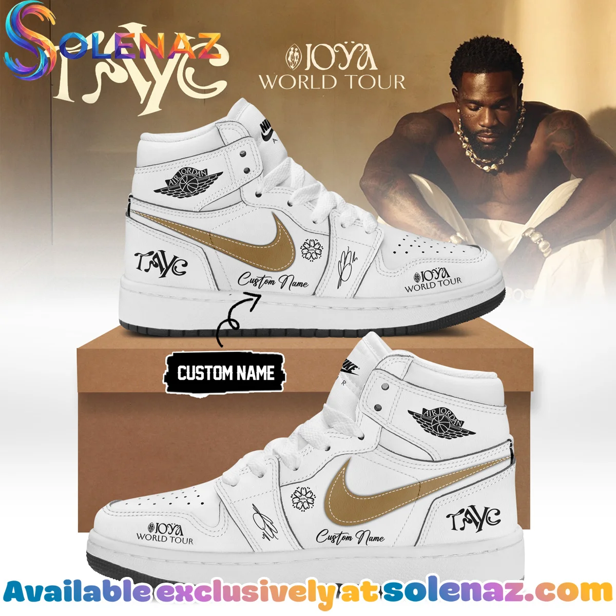 Tayc JOYA TOUR Custom Air Force 1 & Jordan 1 Shoes (Design 17)
