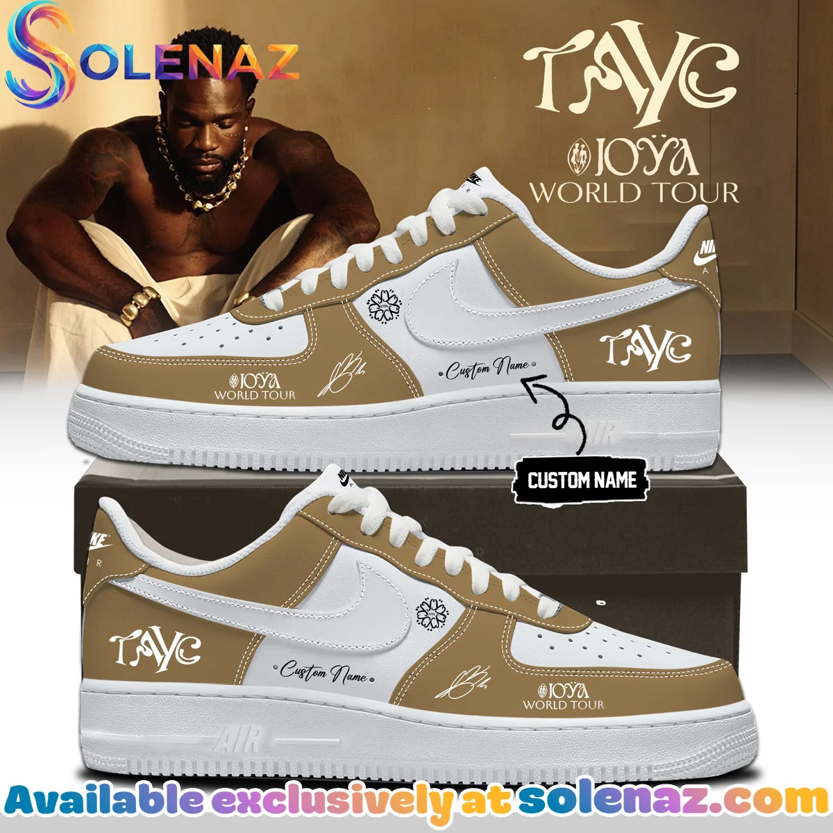 Tayc JOYA TOUR Custom Air Force 1 & Jordan 1 Shoes [Batch 10]