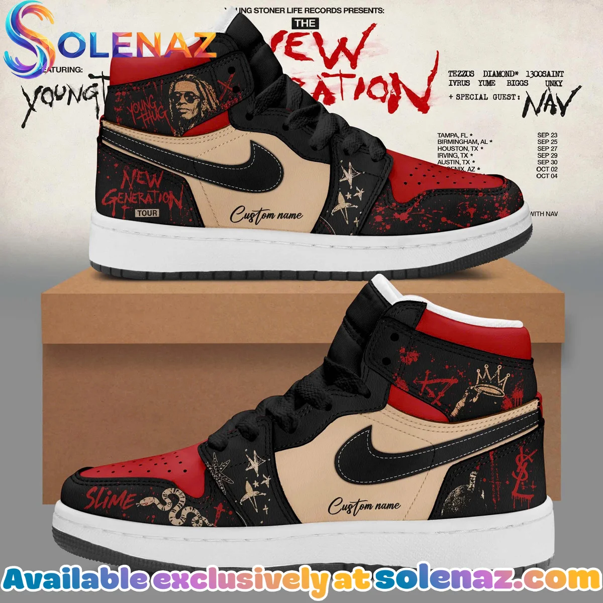 The New Generation Tour Custom Air Force 1 & Jordan 1 Shoes (Release 3)