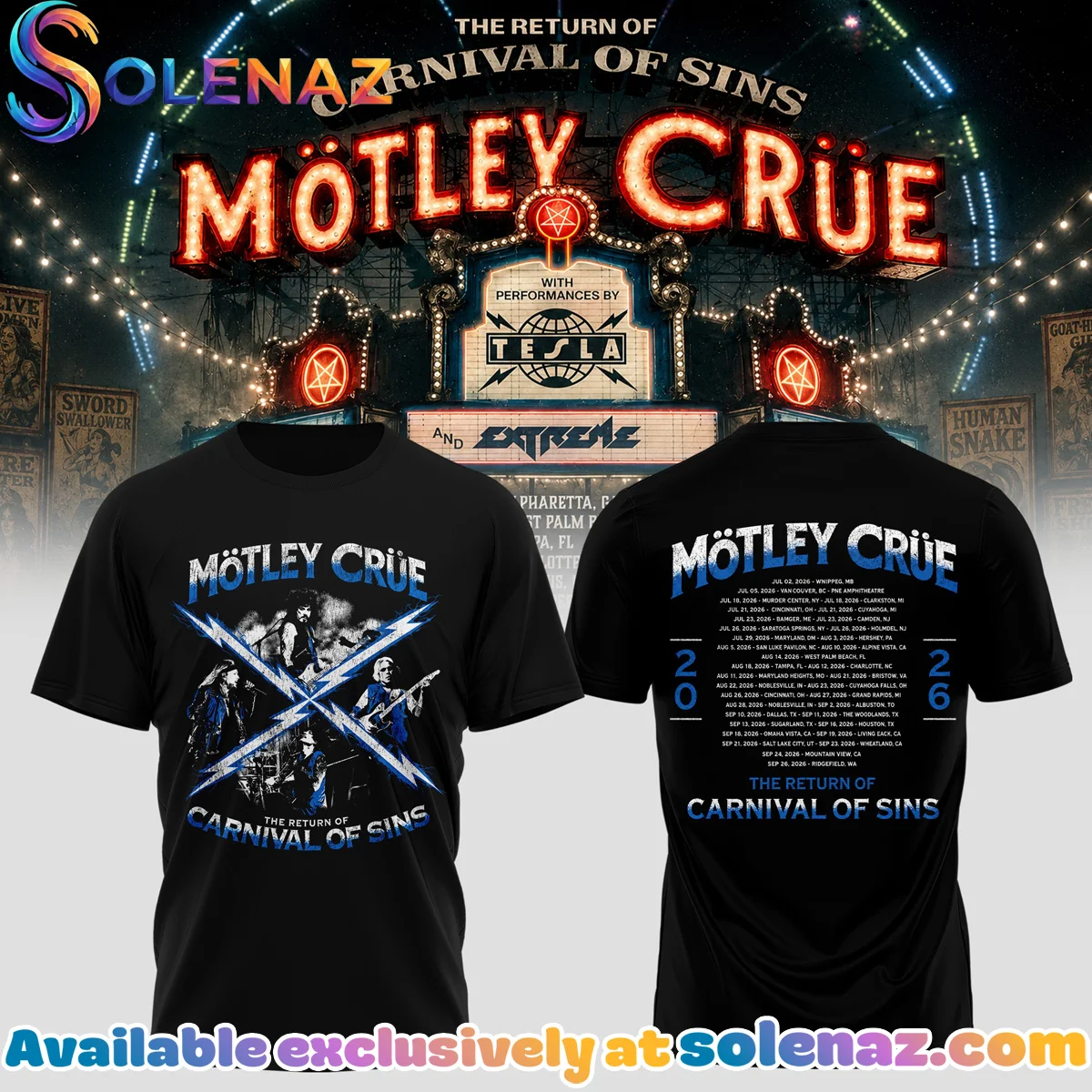 The Return of Carnival of Sins Tour Shirt & Hoodie - Series 1