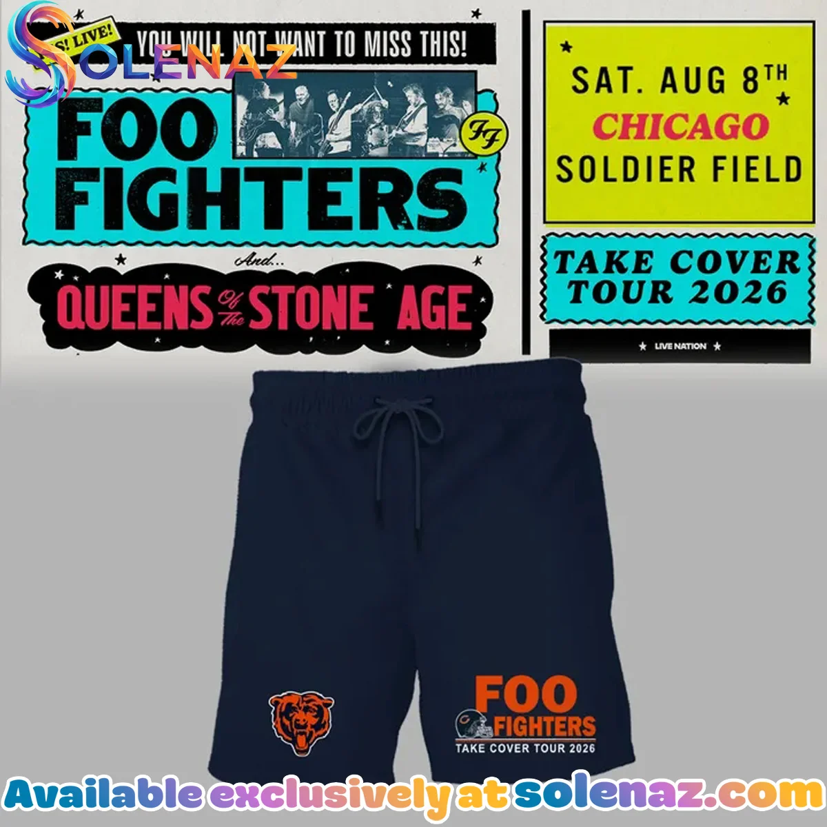 Foo Fighters x Chicago Bears Take Cover Tour T-Shirt & Hoodie (Style 3) Foo Fighters x Chicago Bears Take Cover Tour T-Shirt & Hoodie (Style 3)