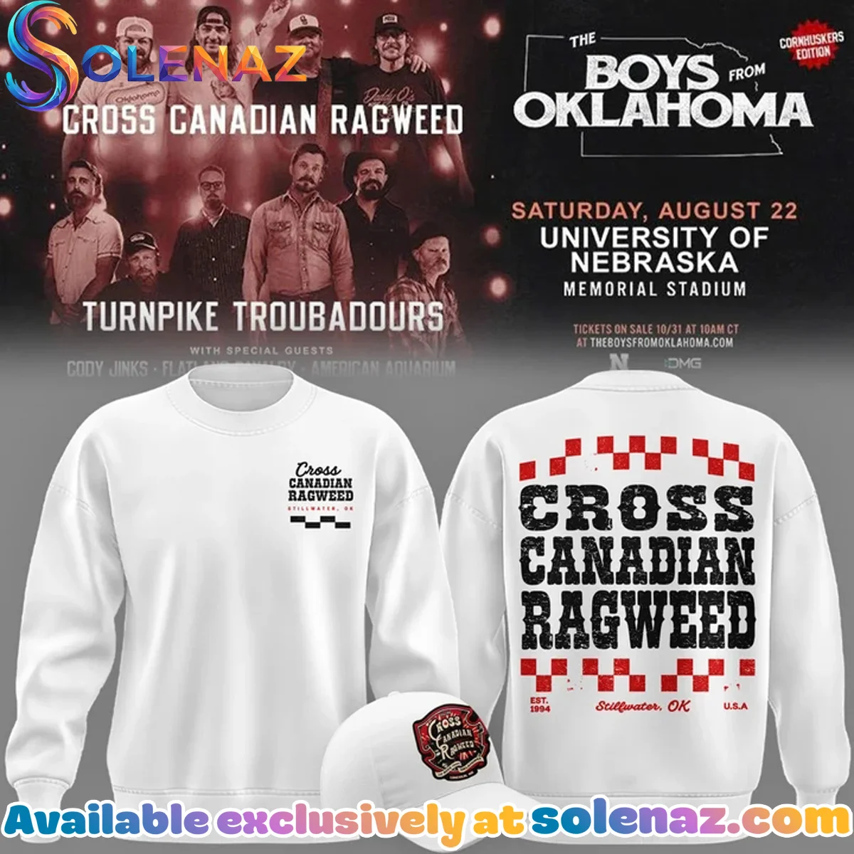 Cross Canadian Ragweed x Nebraska Shirt & Hoodie