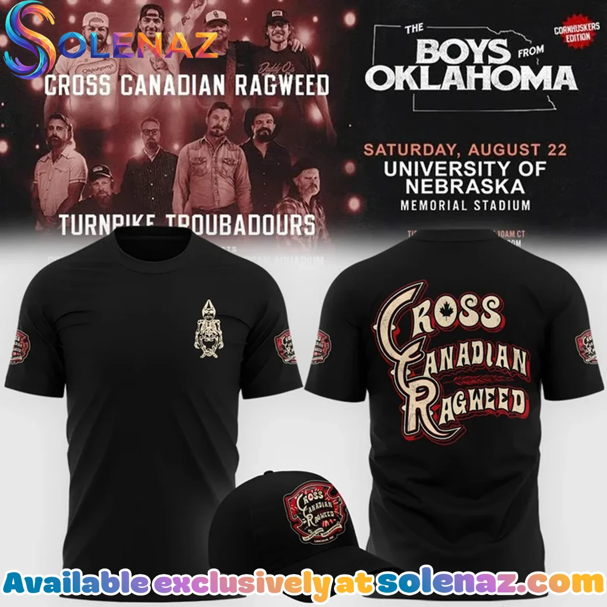 Cross Canadian Ragweed x Nebraska Shirt & Hoodie (Design 2)