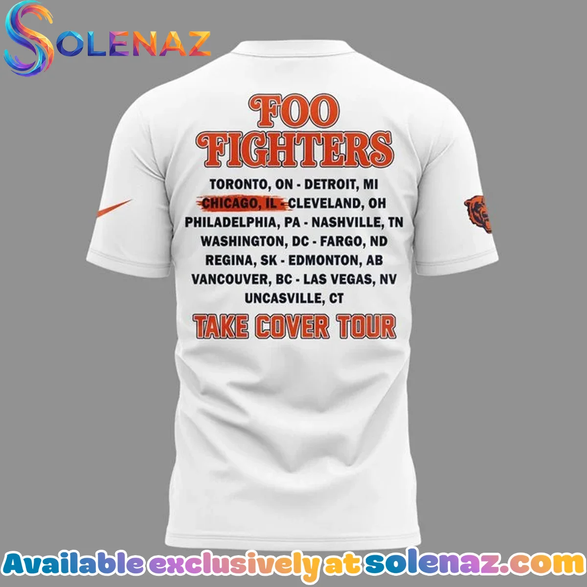 Foo Fighters x Chicago Bears - Take Cover Tour Shirt & Hoodie (Style 5) Foo Fighters x Chicago Bears - Take Cover Tour Shirt & Hoodie (Style 5)