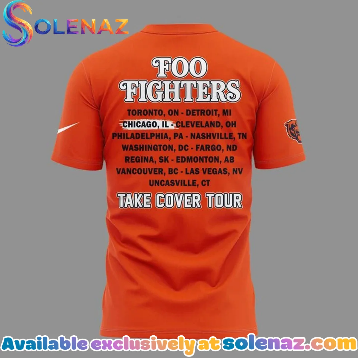 Foo Fighters x Chicago Bears - Take Cover Tour Shirt & Hoodie (Design 6) Foo Fighters x Chicago Bears - Take Cover Tour Shirt & Hoodie (Design 6)