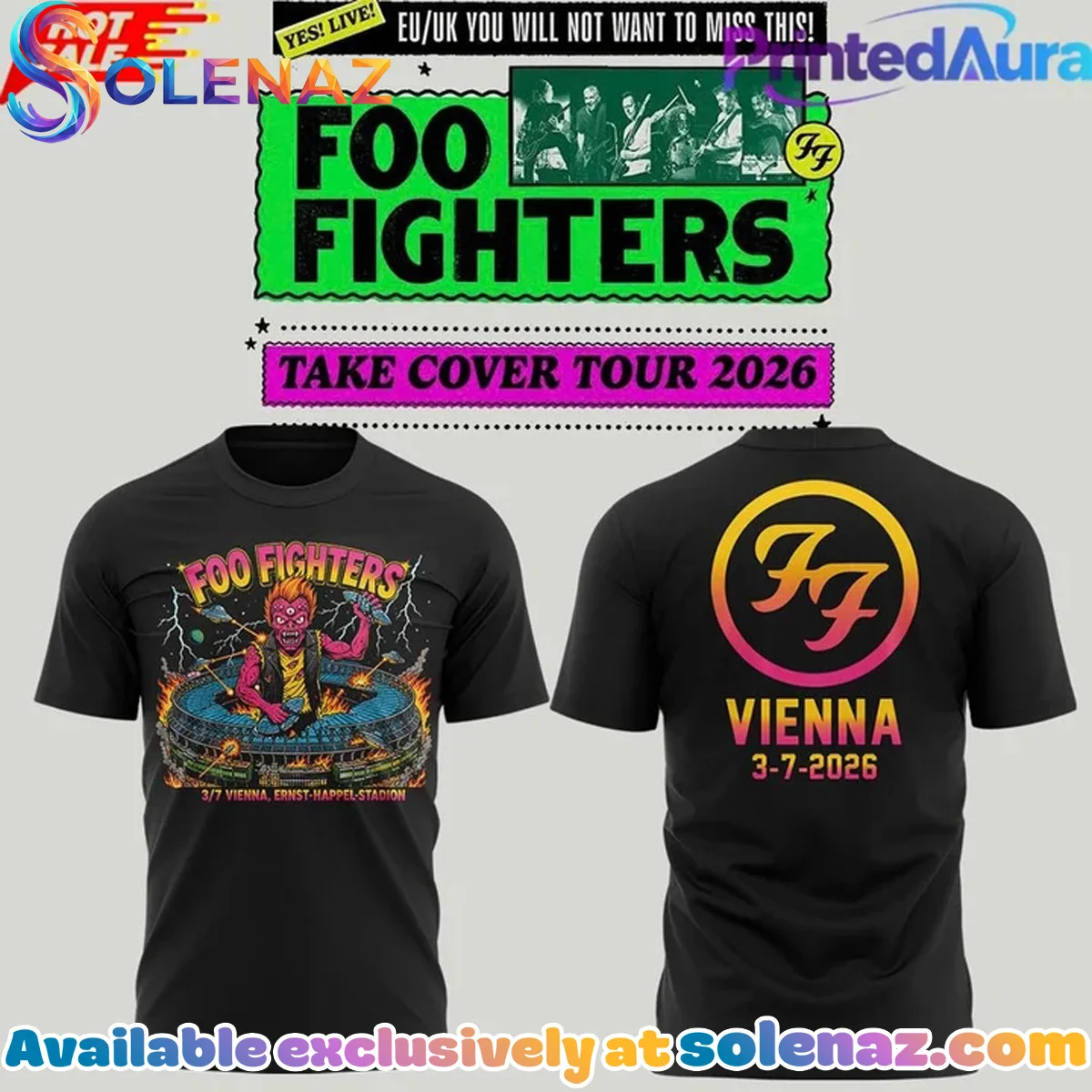 Foo Fighters Take Cover Tour Ernst-Happel-Stadion Shirt & Hoodie