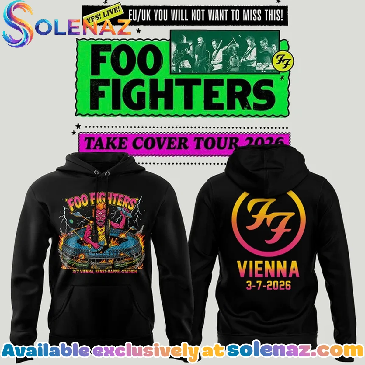Foo Fighters - TAKE COVER TOUR Shirt & Hoodie
