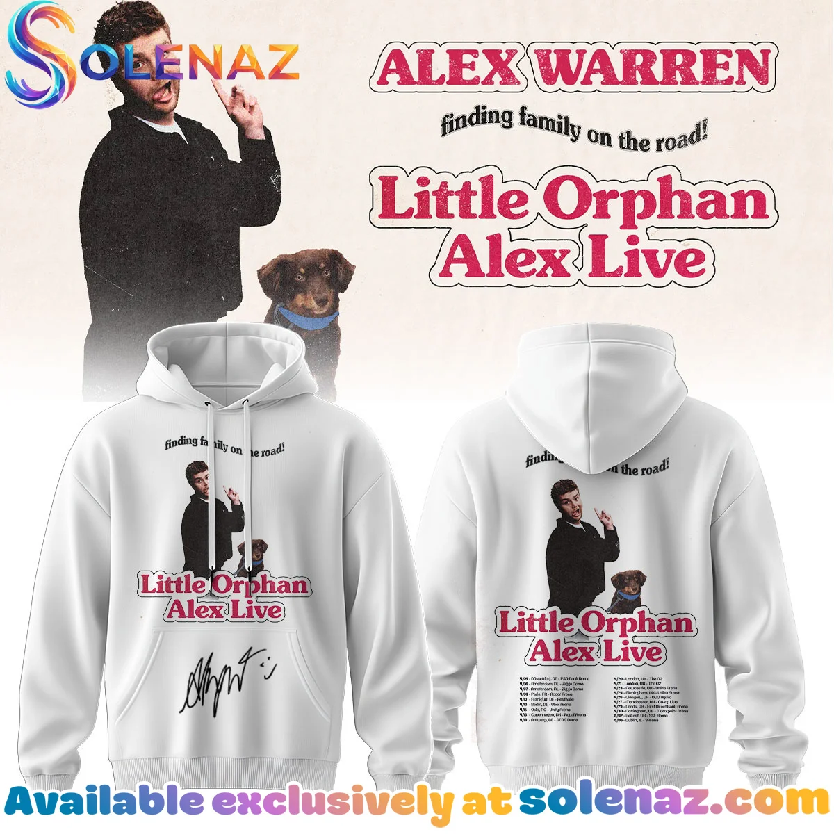 Alex Warren Little Orphan Alex Tour T-Shirt & Hoodie (Style 3)