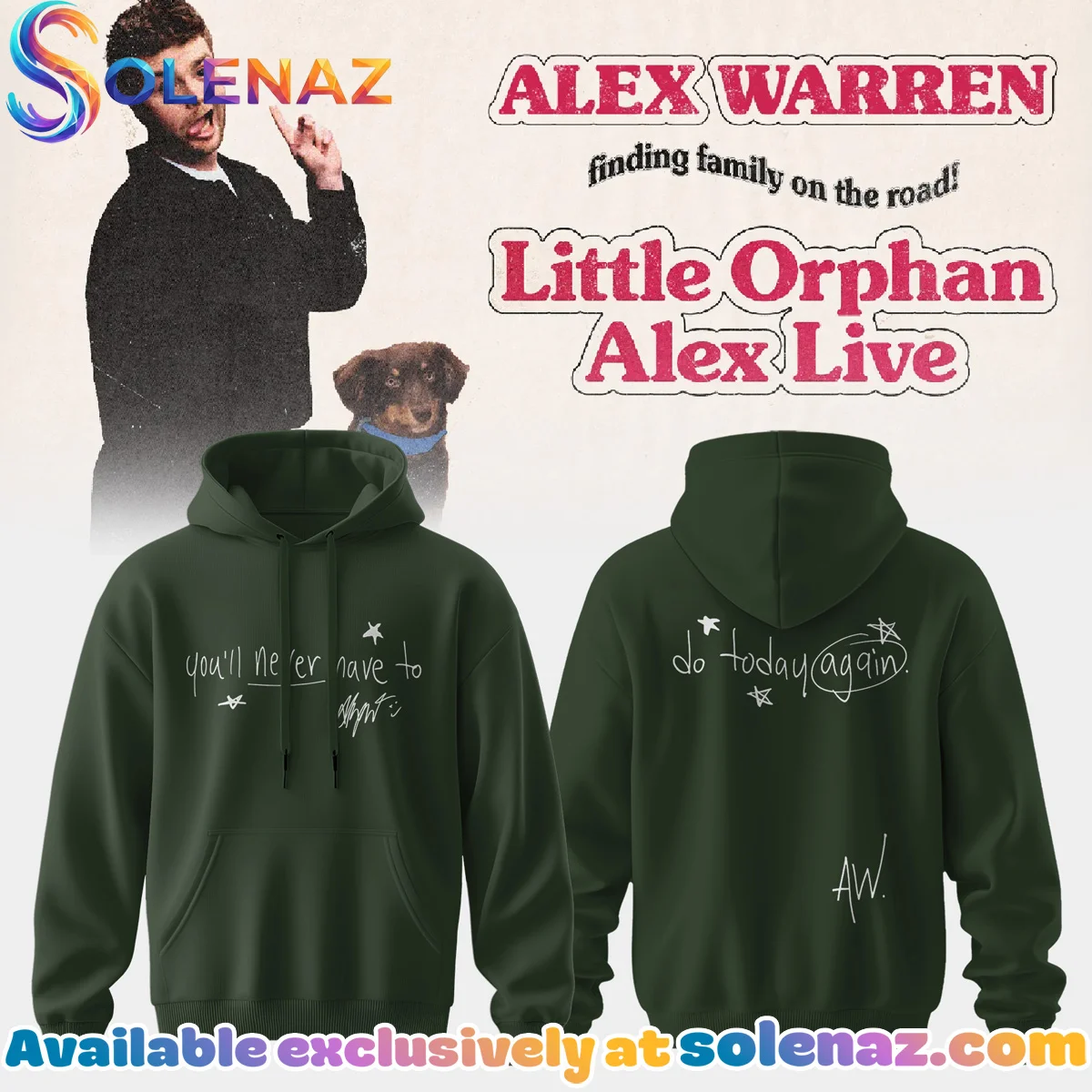 Alex Warren Little Orphan Alex Tour T-Shirt & Hoodie - Series 2