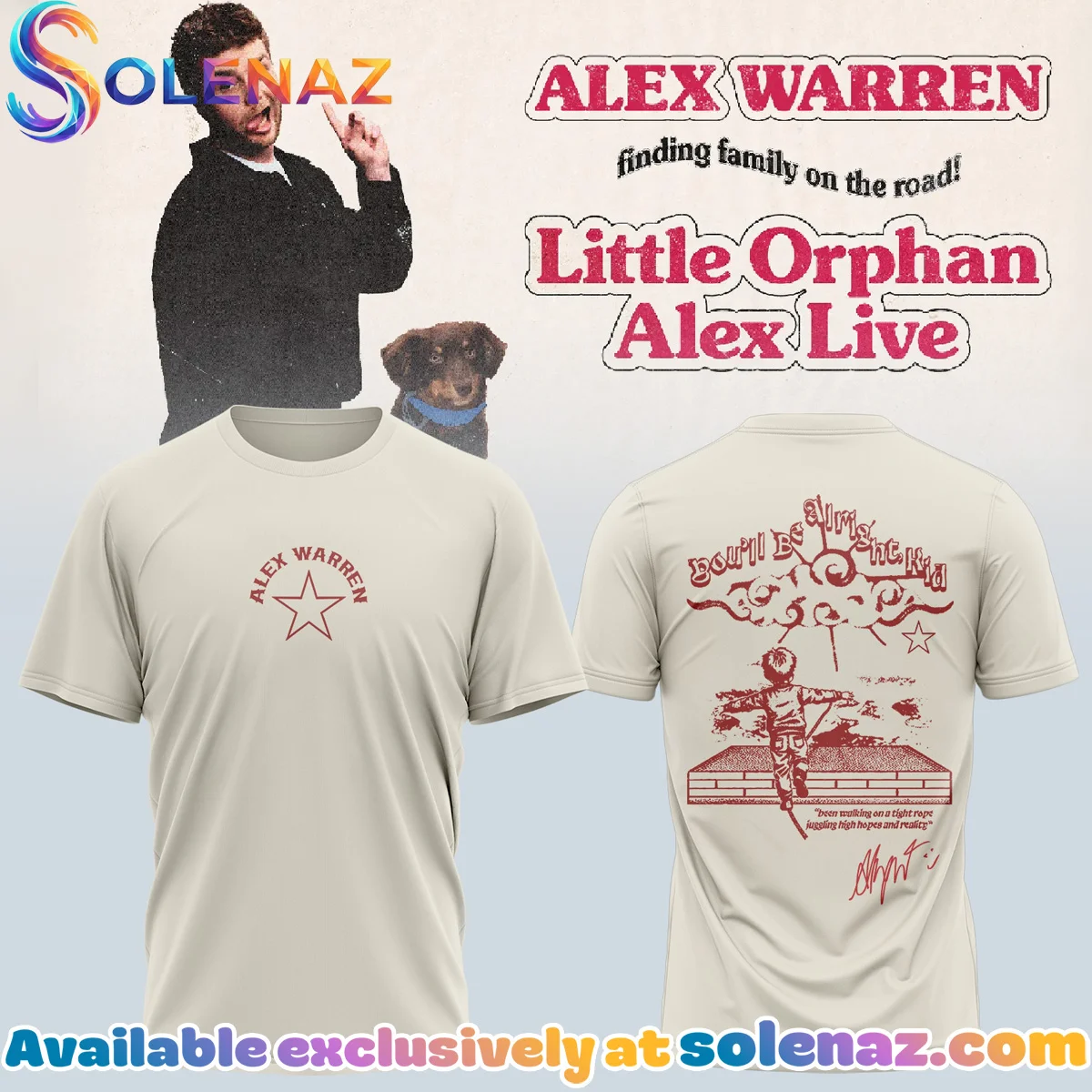 Alex Warren Little Orphan Alex Tour T-Shirt & Hoodie - Series 13