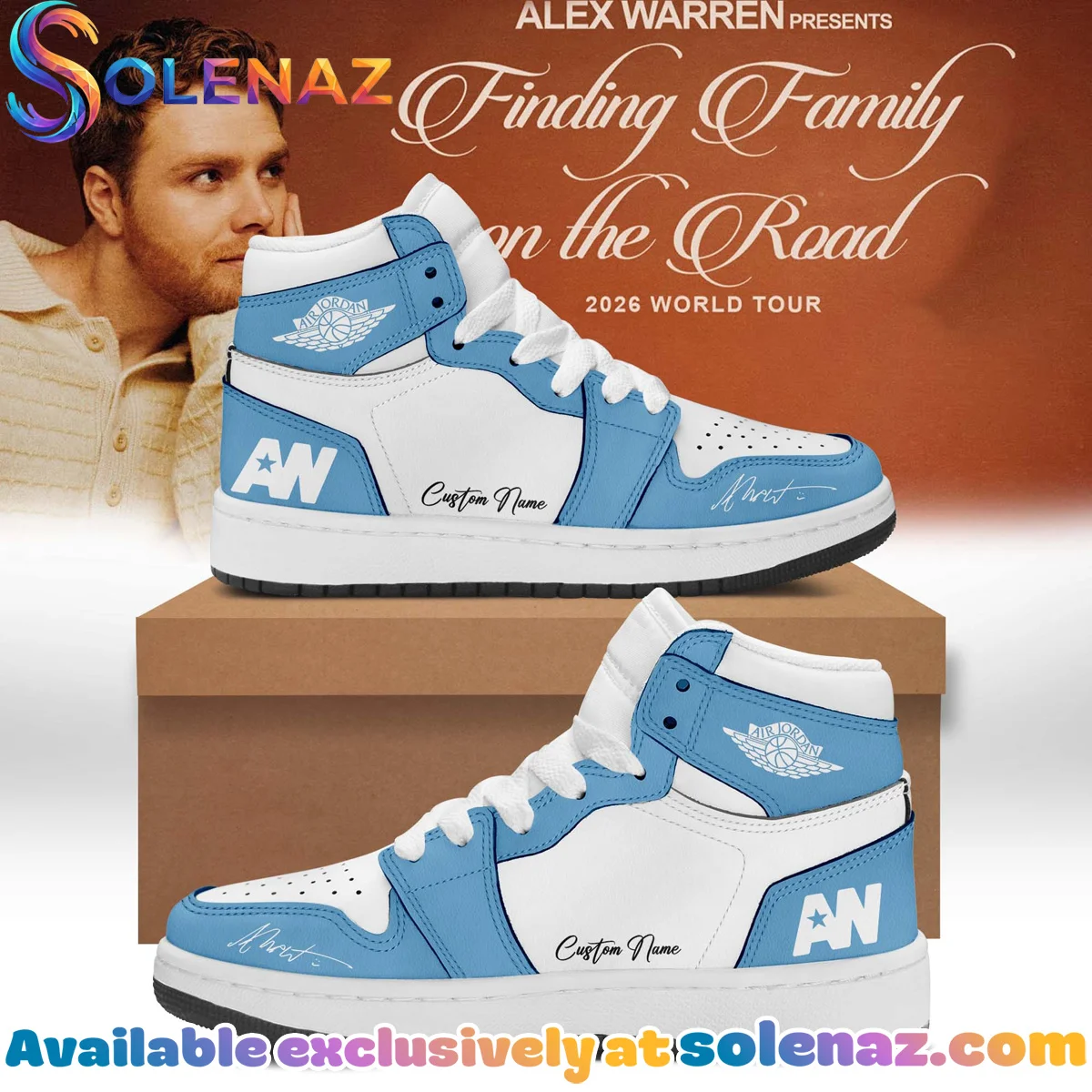 Alex Warren Little Orphan Alex Tour Custom Air Force 1 & Jordan 1 Shoes [Drop 25]