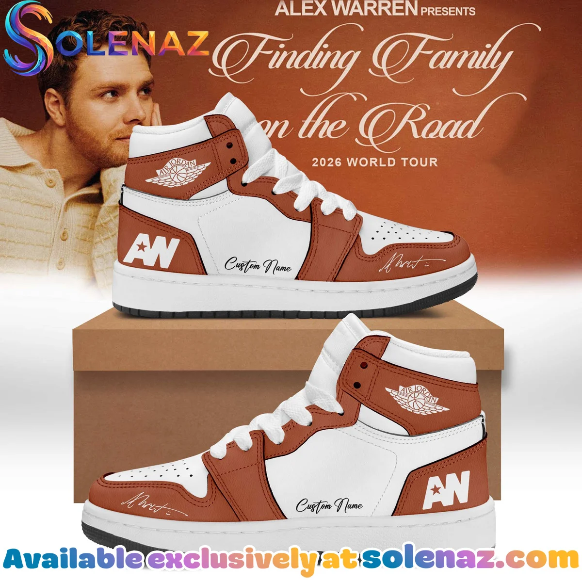 Alex Warren Little Orphan Alex Tour Custom Air Force 1 & Jordan 1 Shoes (Style 23)
