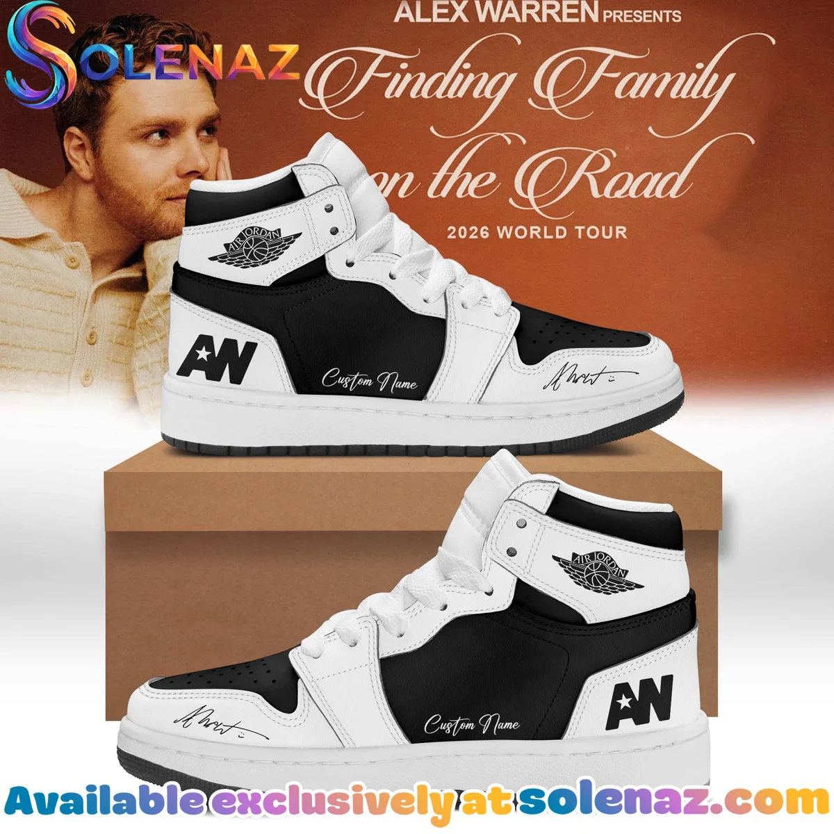 Alex Warren Little Orphan Alex Tour Custom Air Force 1 & Jordan 1 Shoes (Style 24)