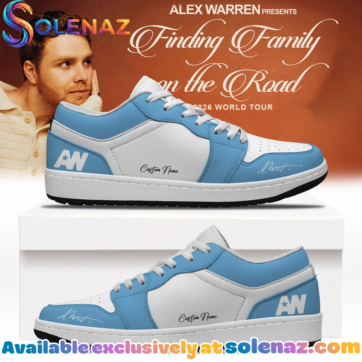 Alex Warren Little Orphan Alex Custom Air Force 1 & Jordan 1 Shoes (Style 3)