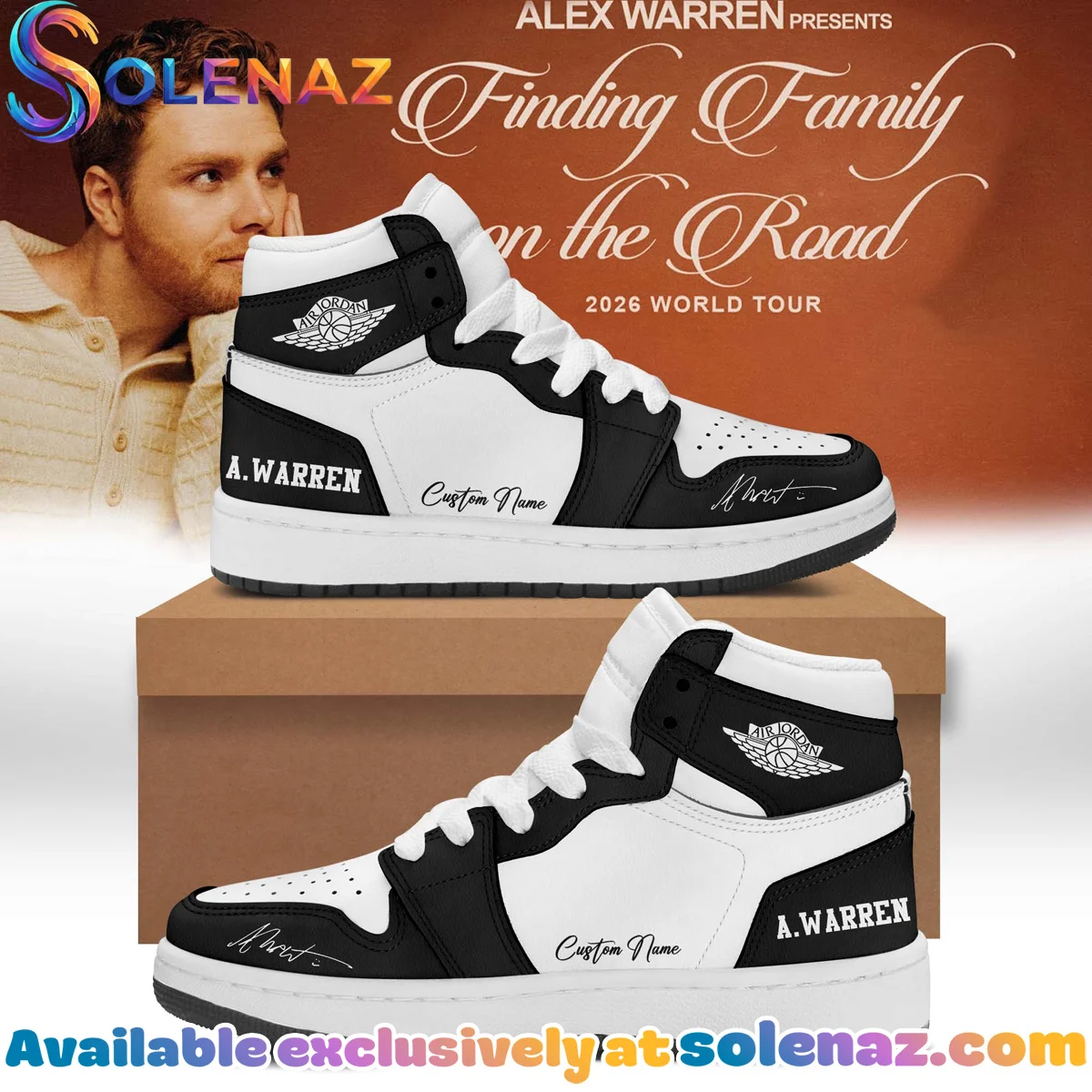 Alex Warren Little Orphan Alex Custom Air Force 1 & Jordan 1 Shoes (Design 12)