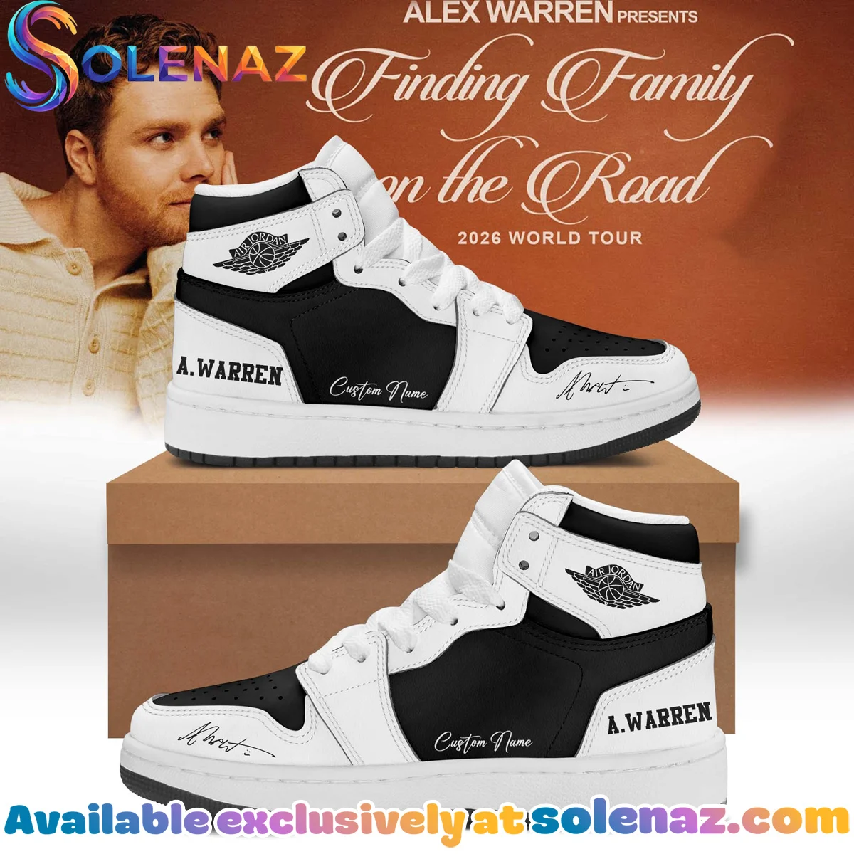 Alex Warren Little Orphan Alex Custom Air Force 1 & Jordan 1 Shoes (Design 13)
