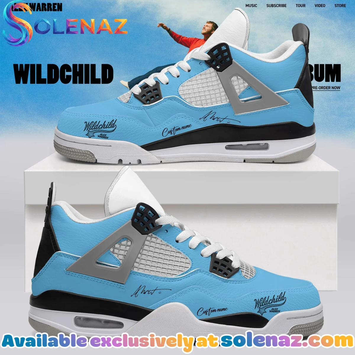 Alex Warren Little Orphan Alex Custom Air Force 1 & Jordan 1 Shoes [Drop 22]