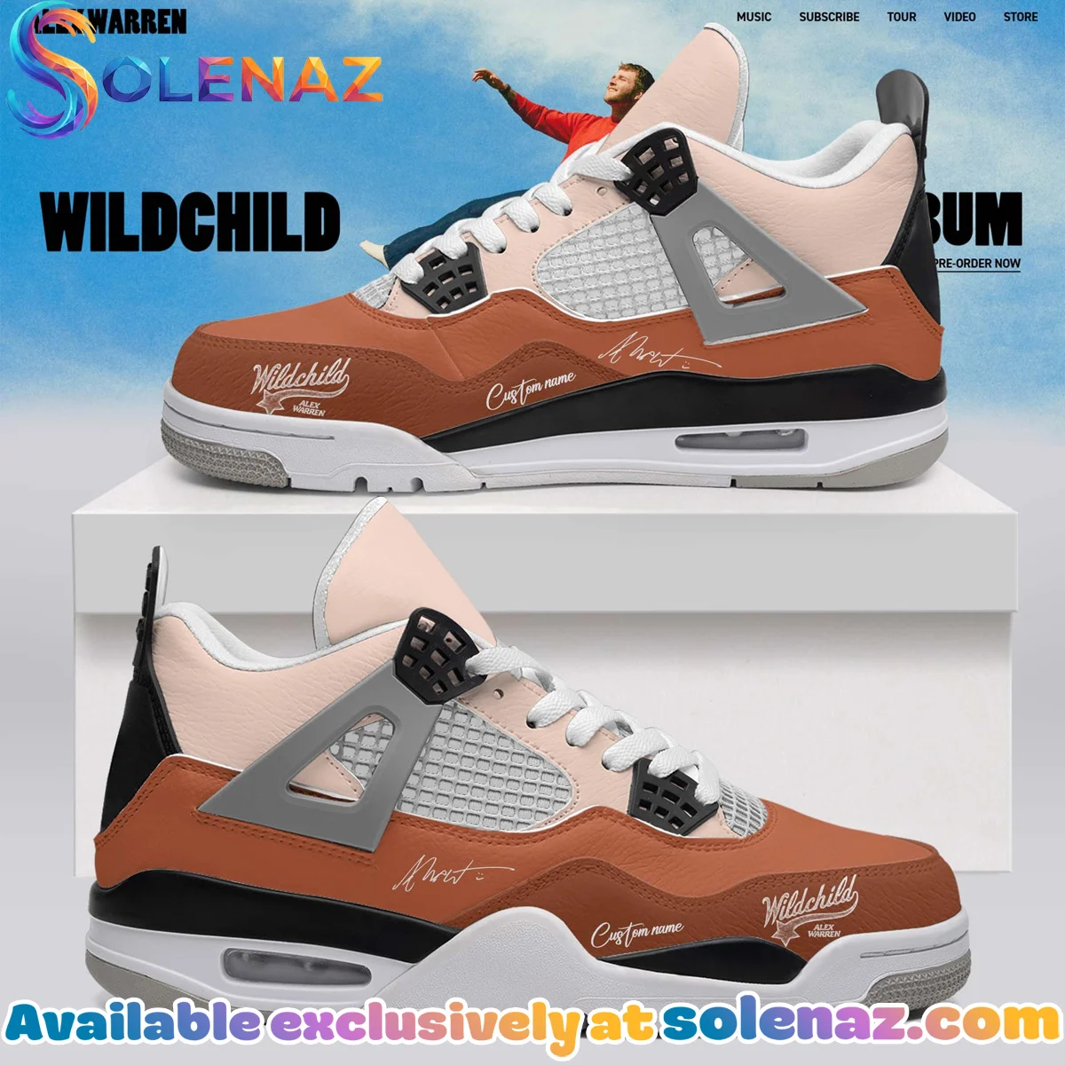 Alex Warren Little Orphan Alex Custom Air Force 1 & Jordan 1 Shoes (Release 23)
