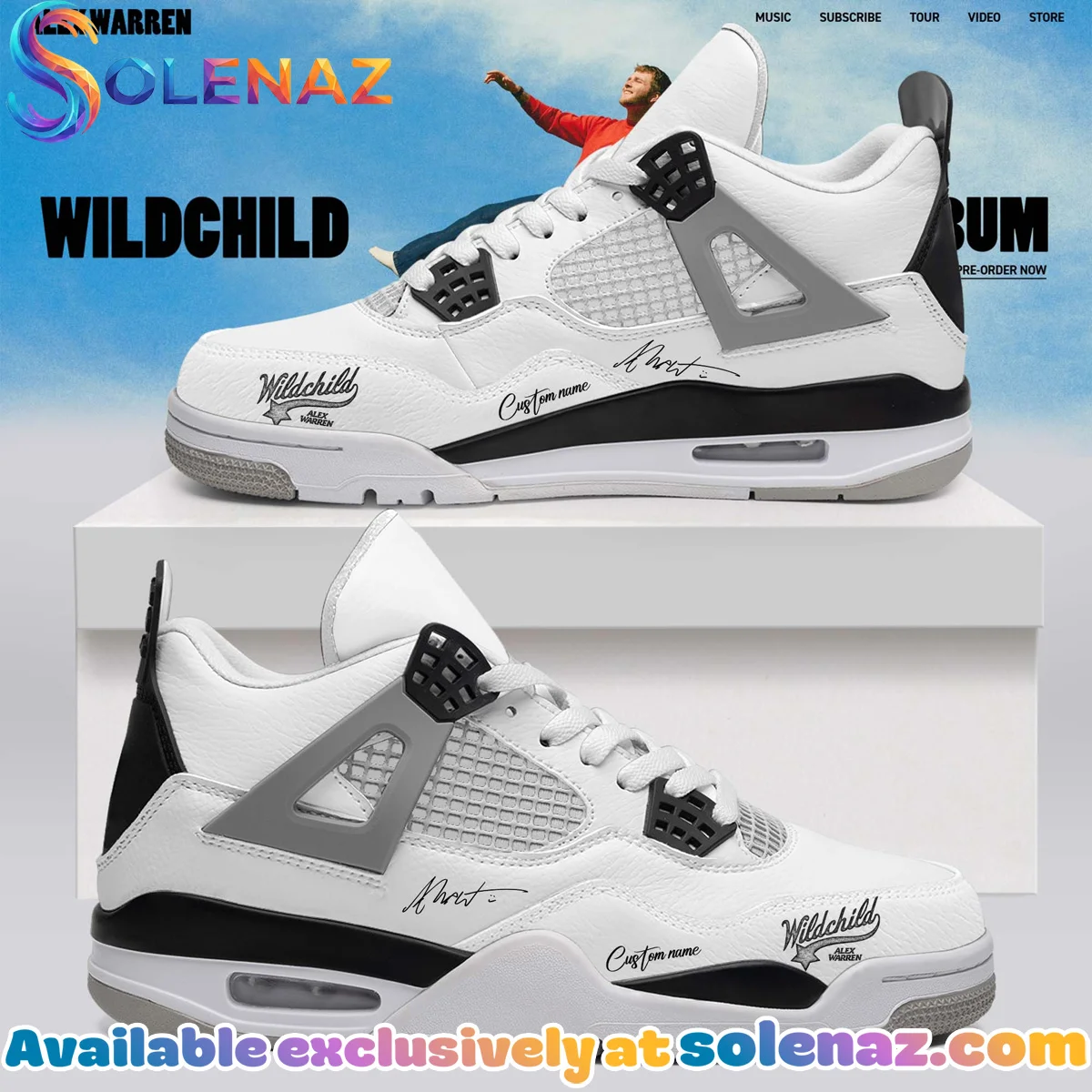 Alex Warren Little Orphan Alex Custom Air Force 1 & Jordan 1 Shoes [Batch 25]