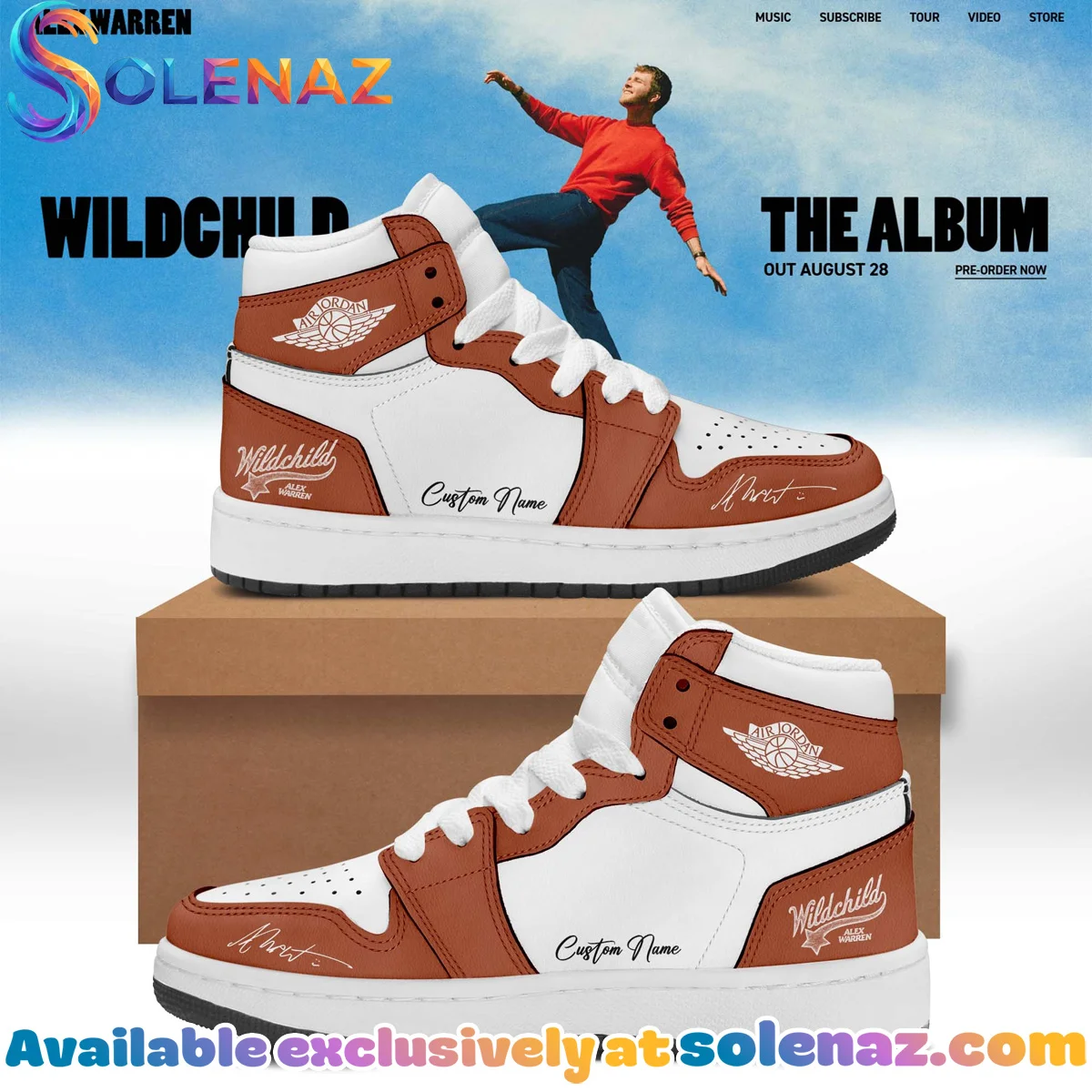 Alex Warren Little Orphan Alex Tour Custom Air Force 1 & Jordan 1 Shoes - Part 2