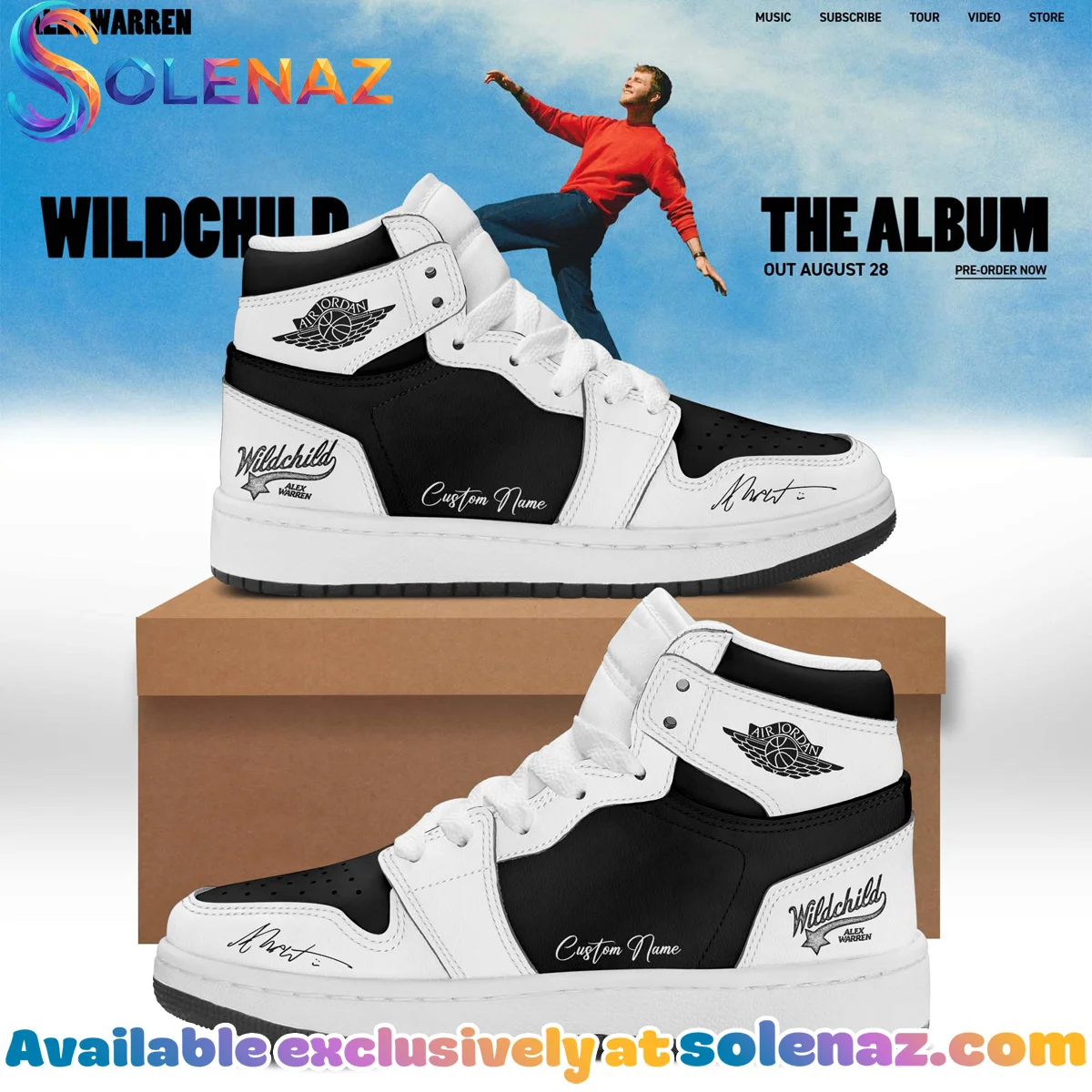 Alex Warren Little Orphan Alex Custom Air Force 1 & Jordan 1 Shoes (Design 27)