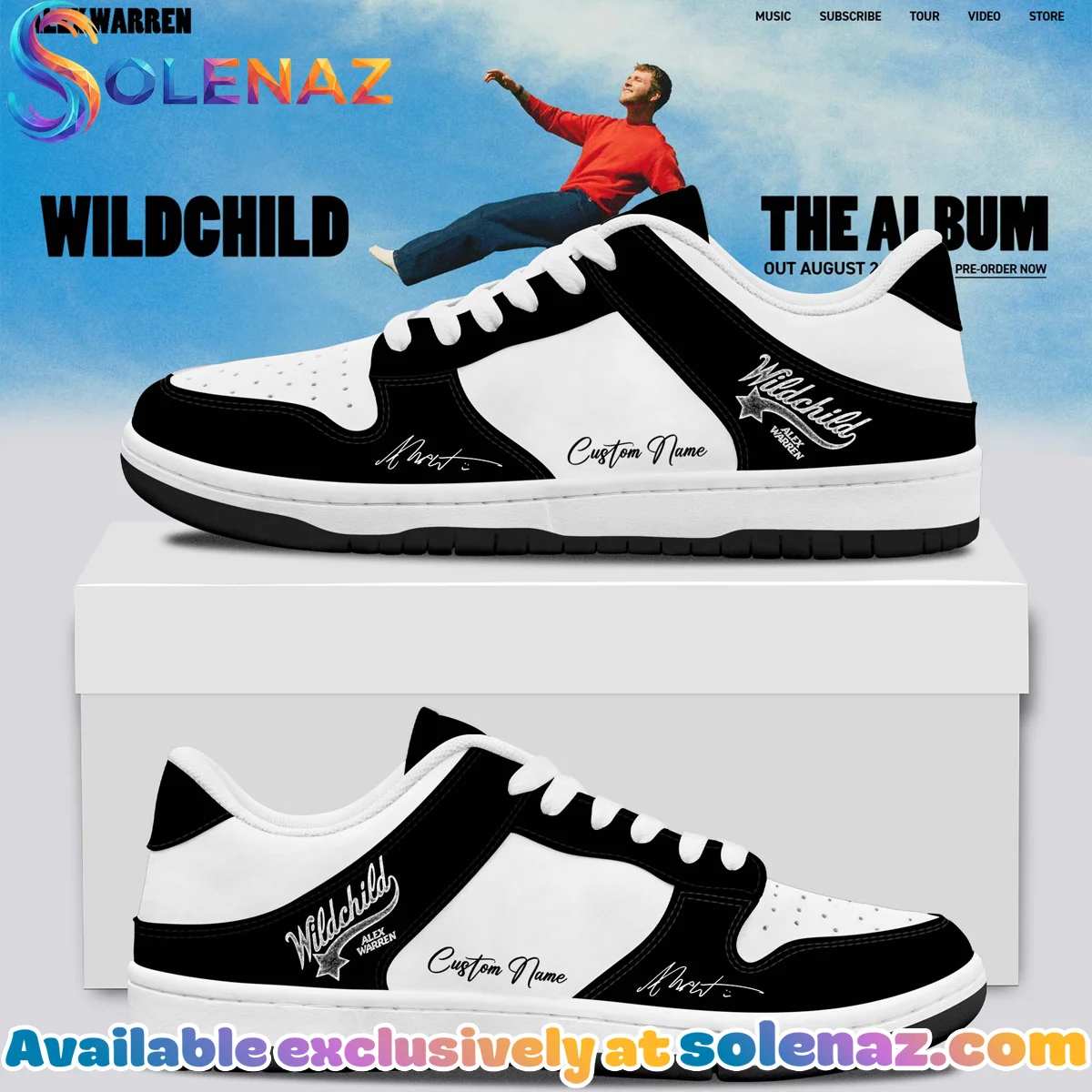 Alex Warren Little Orphan Alex Tour Custom Air Force 1 & Jordan 1 Shoes (Design 4)