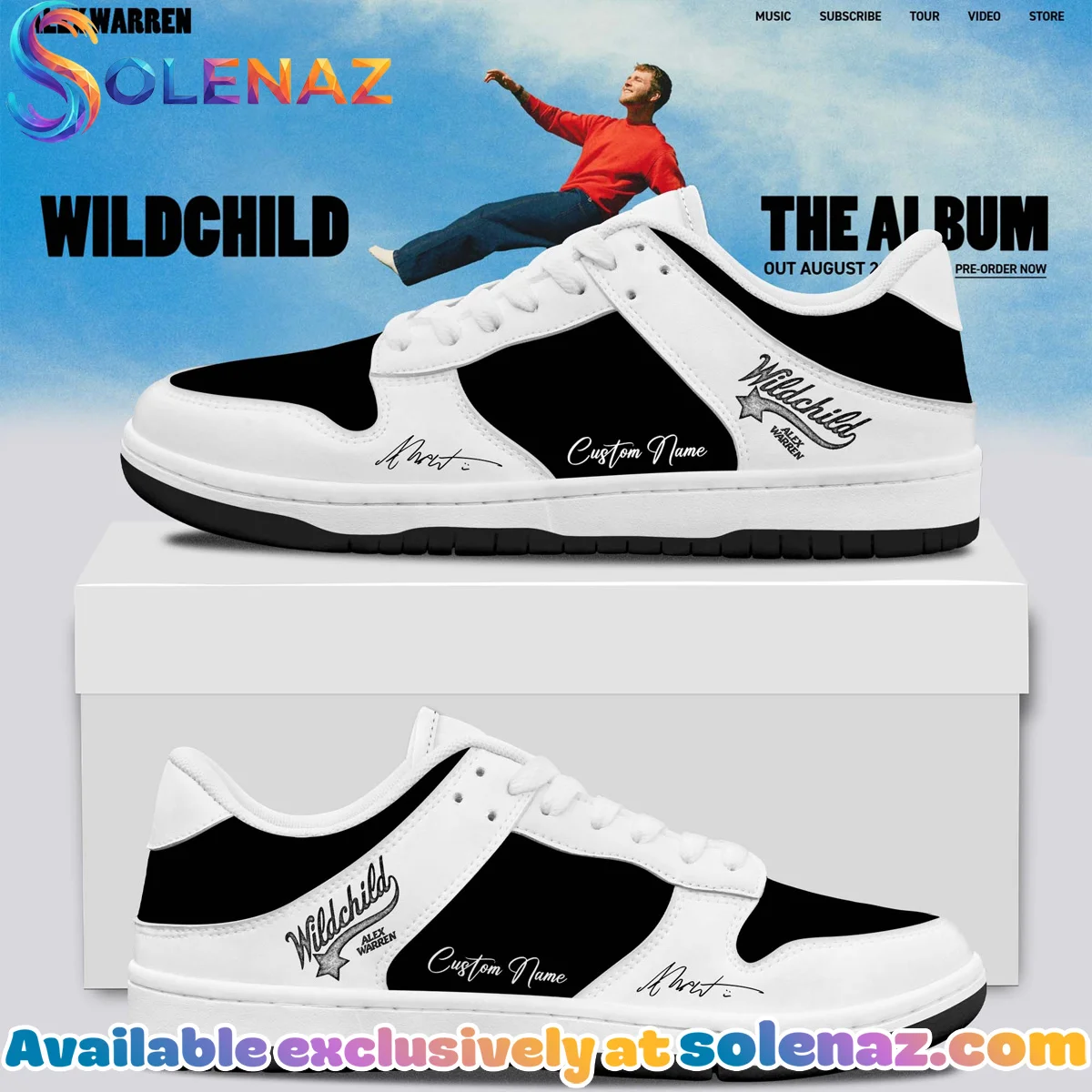 Alex Warren Little Orphan Alex Tour Custom Air Force 1 & Jordan 1 Shoes [Batch 5]
