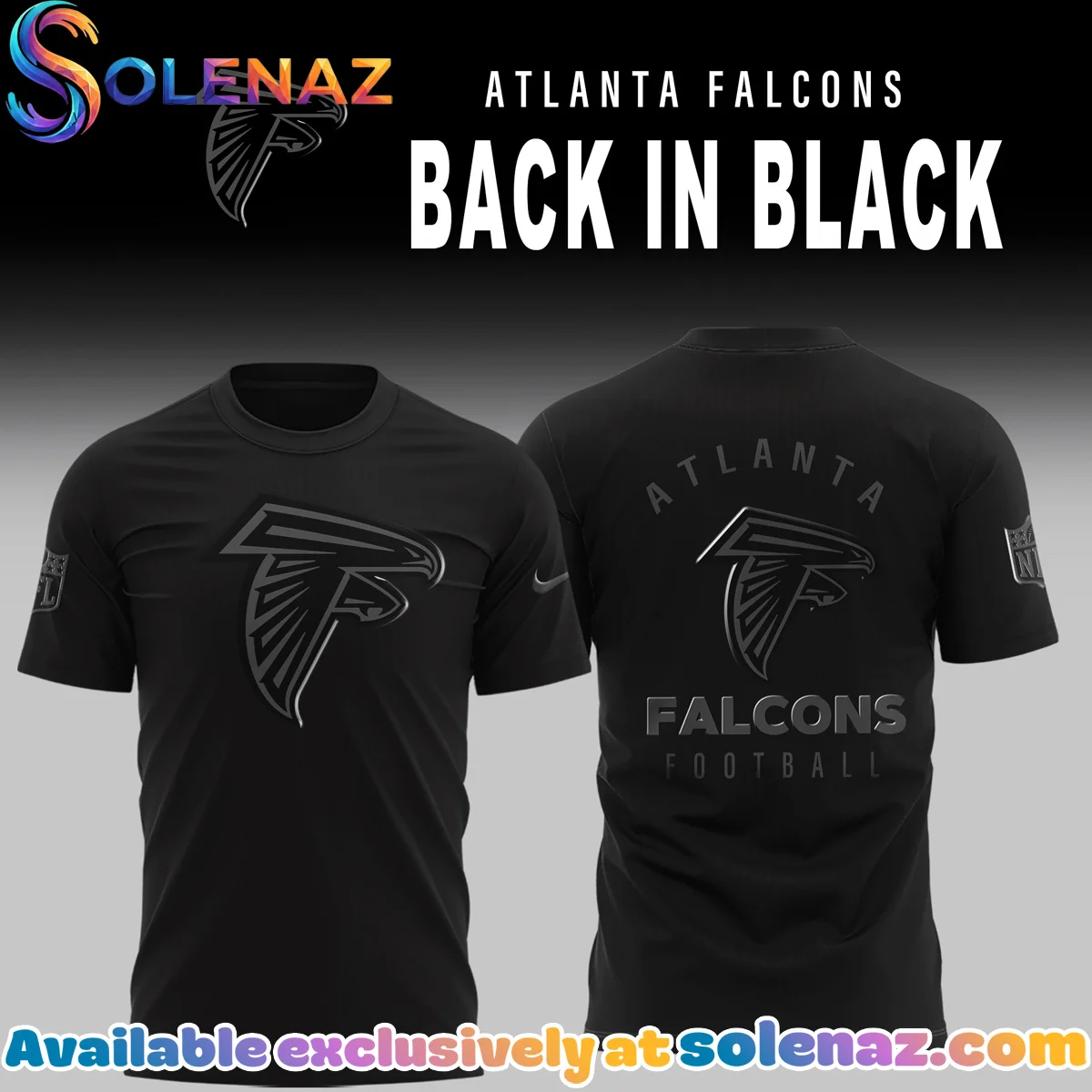Atlanta Falcons Back In Black T-Shirt & Hoodie (Design 1) Atlanta Falcons Back In Black T-Shirt & Hoodie (Design 1)