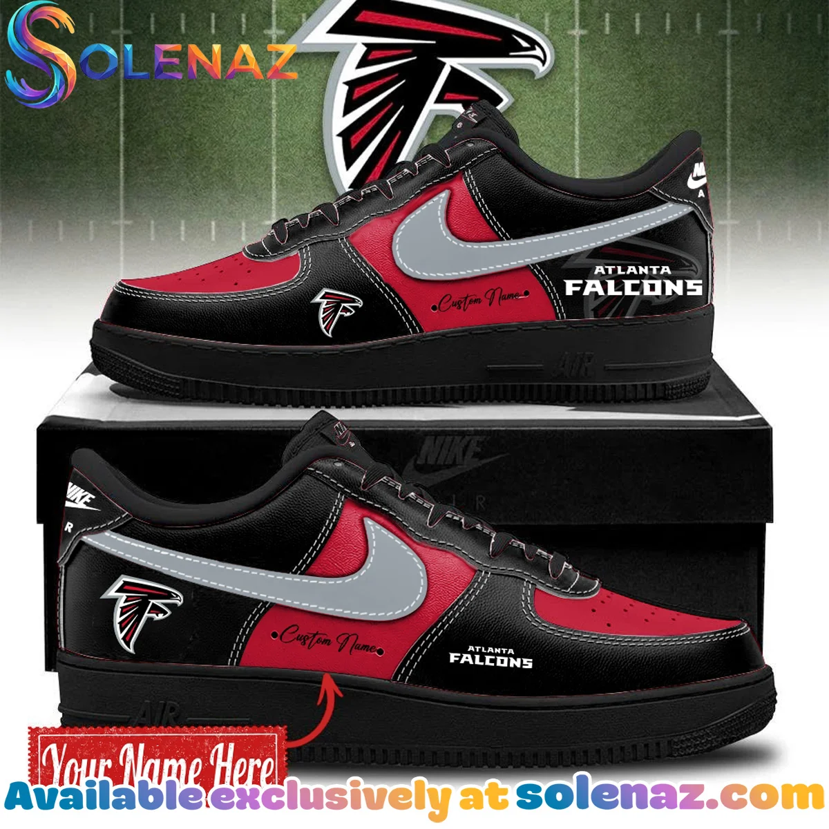 Atlanta Falcons Custom Air Force 1 & Jordan 1 Shoes (Design 3)