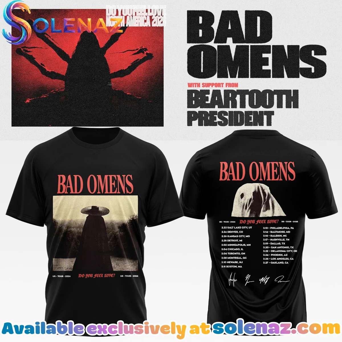 Bad Omens Do You Feel Love Tour Shirt & Hoodie [Batch 4]