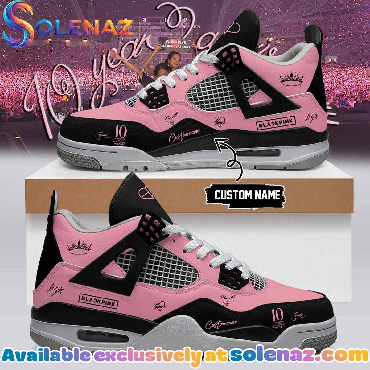 BLACKPINK Signature Custom Air Force 1 & Jordan 1 Shoes (Design 3)