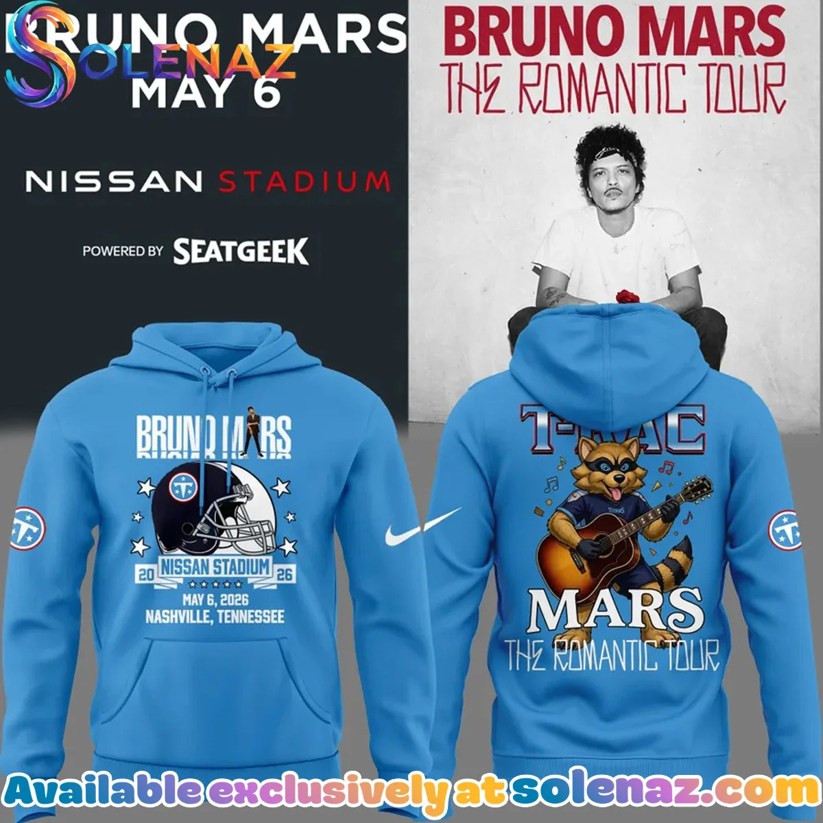Bruno Mars x Tennessee Shirt & Hoodie