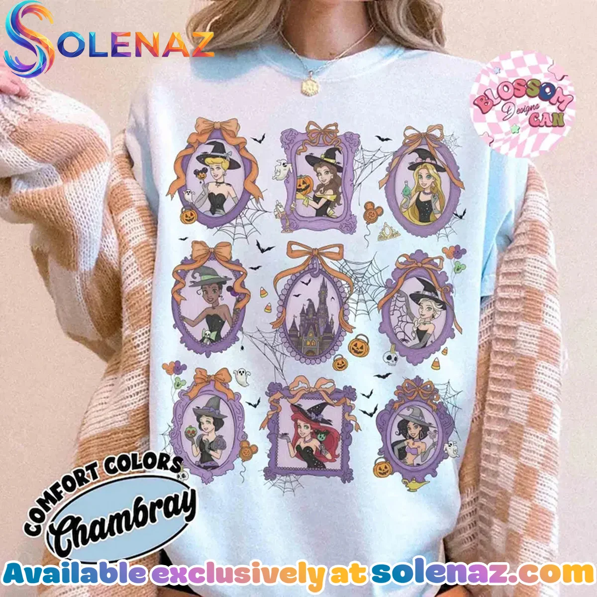 Disney Princess Belle Elsa Tiana Cinderella Halloween Shirt & Hoodie Disney Princess Belle Elsa Tiana Cinderella Halloween Shirt & Hoodie