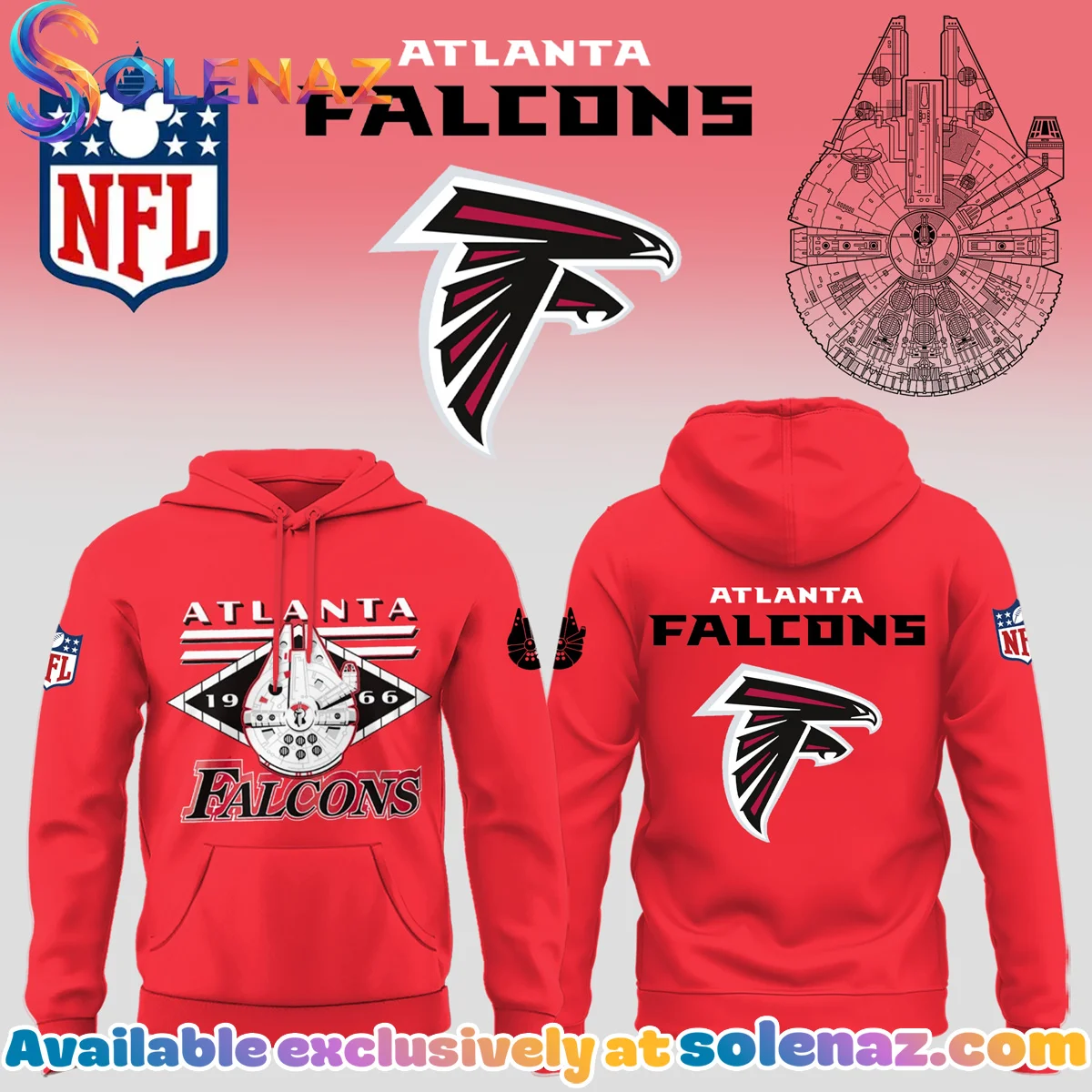 Disney x Atlanta Falcons Shirt & Hoodie (Design 2)