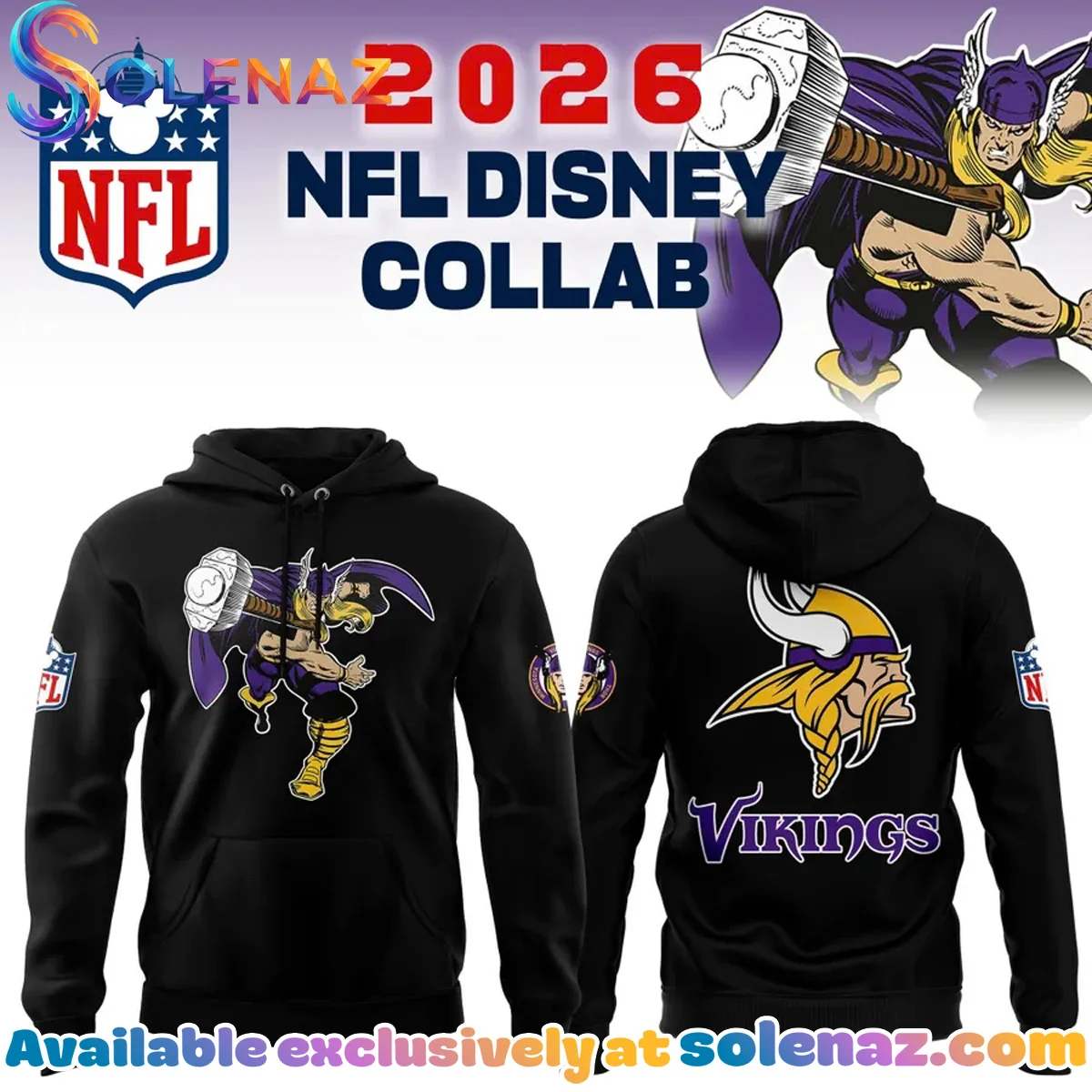 Disney x Minnesota Vikings Shirt & Hoodie (Design 2) Disney x Minnesota Vikings Shirt & Hoodie (Design 2)