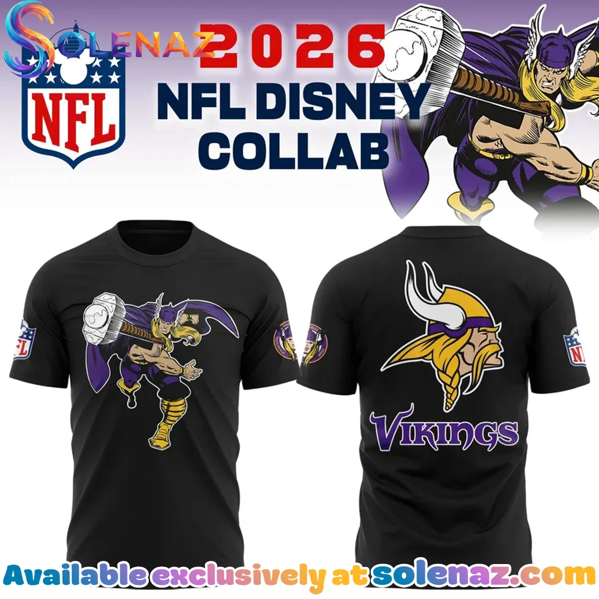 Disney x Minnesota Vikings Shirt & Hoodie - Variant 1