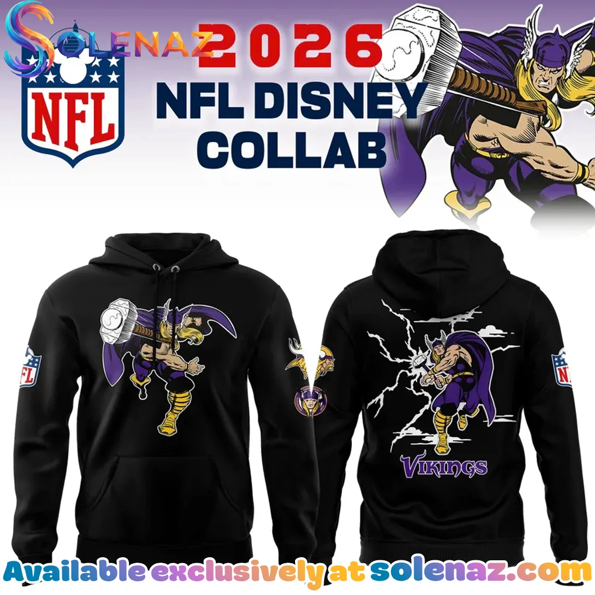 Disney x Minnesota Vikings Shirt & Hoodie (Design 2) Disney x Minnesota Vikings Shirt & Hoodie (Design 2)
