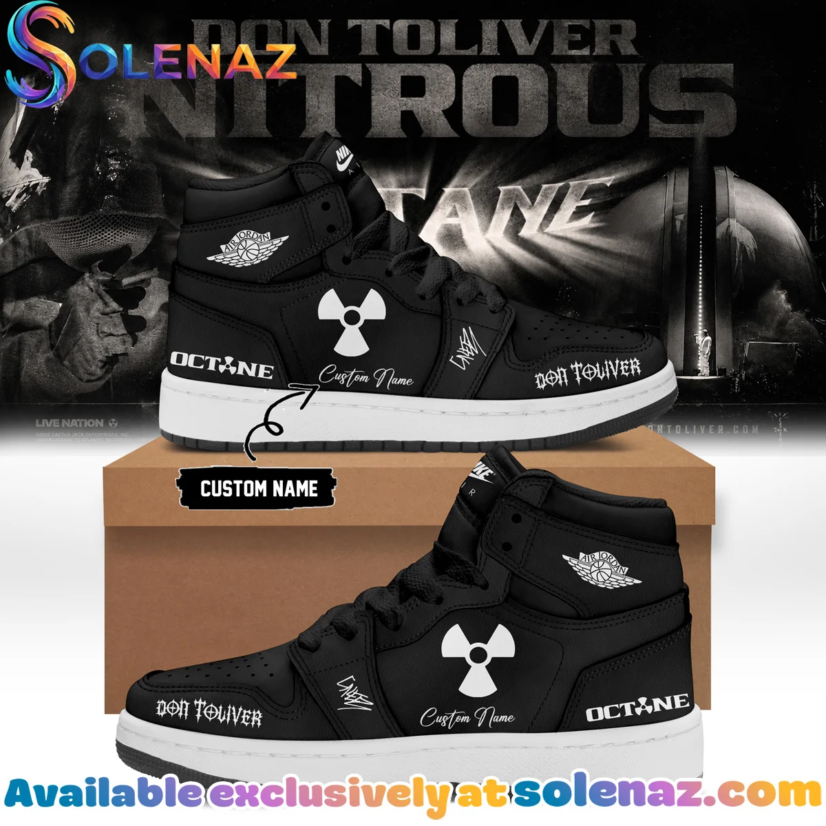 Don Toliver Nitrous Octane World Tour Signature Custom Air Force 1 & Jordan 1 Shoes [Drop 3]