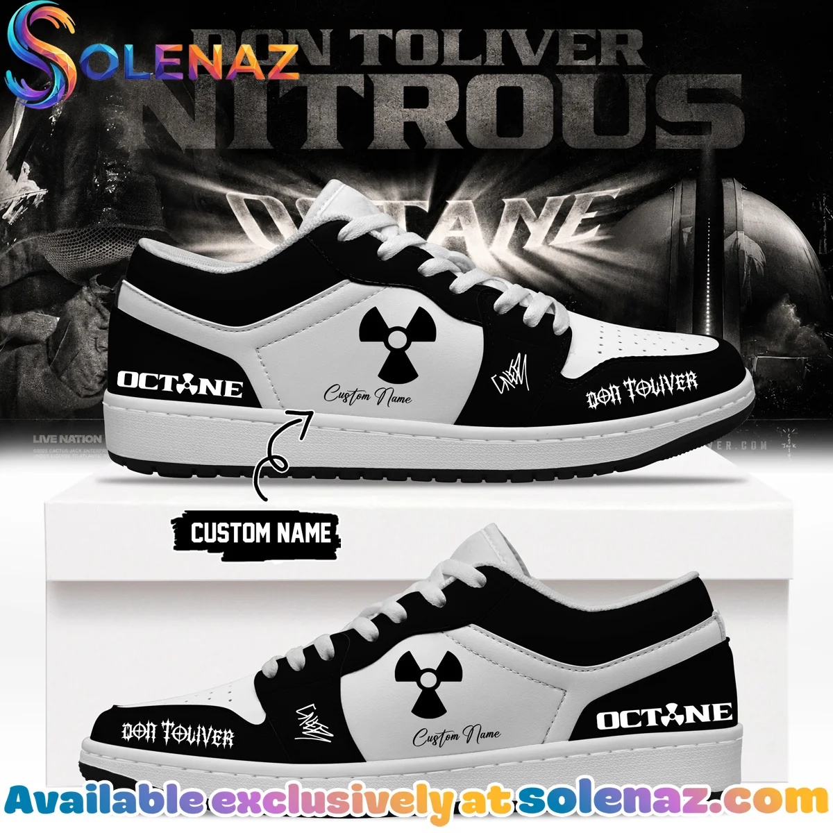 Don Toliver Nitrous Octane World Tour Signature Custom Air Force 1 & Jordan 1 Shoes - Variant 1