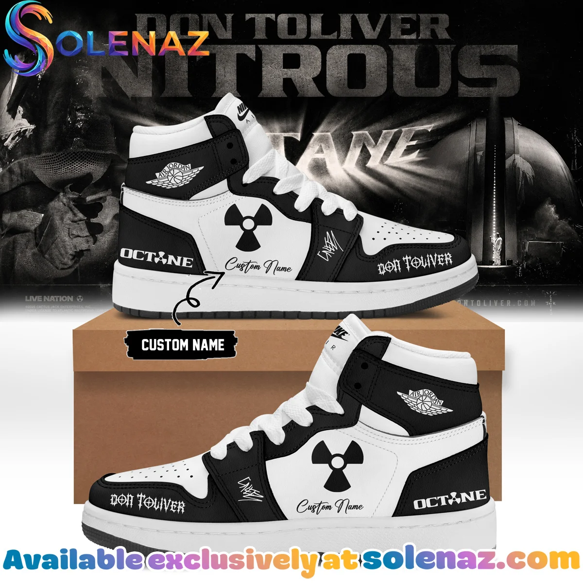 Don Toliver Nitrous Octane World Tour Signature Custom Air Force 1 & Jordan 1 Shoes - Series 2